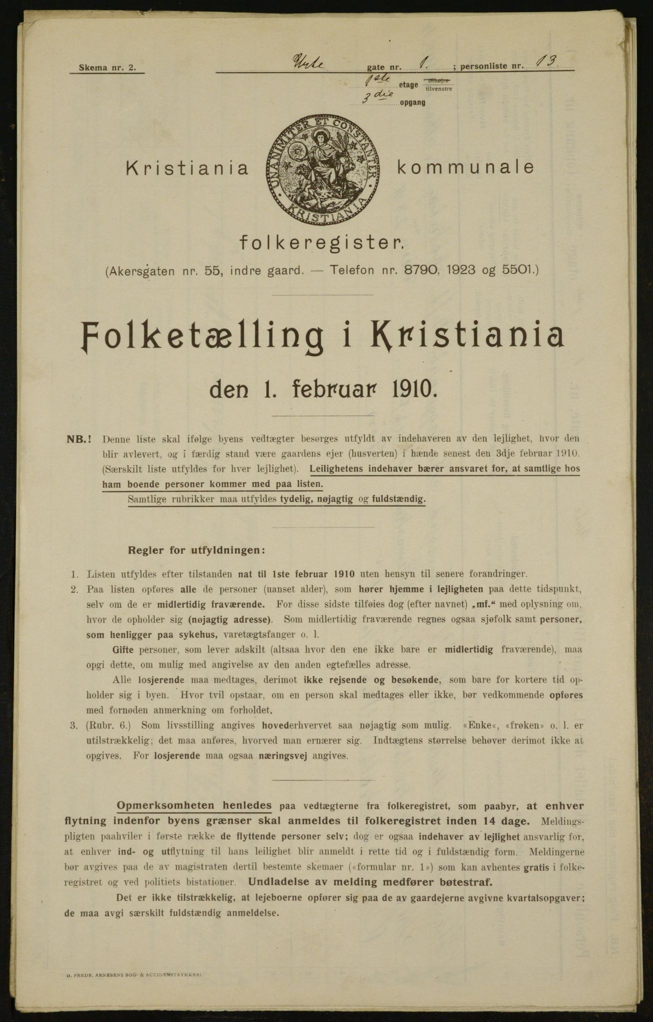 OBA, Municipal Census 1910 for Kristiania, 1910, p. 114270