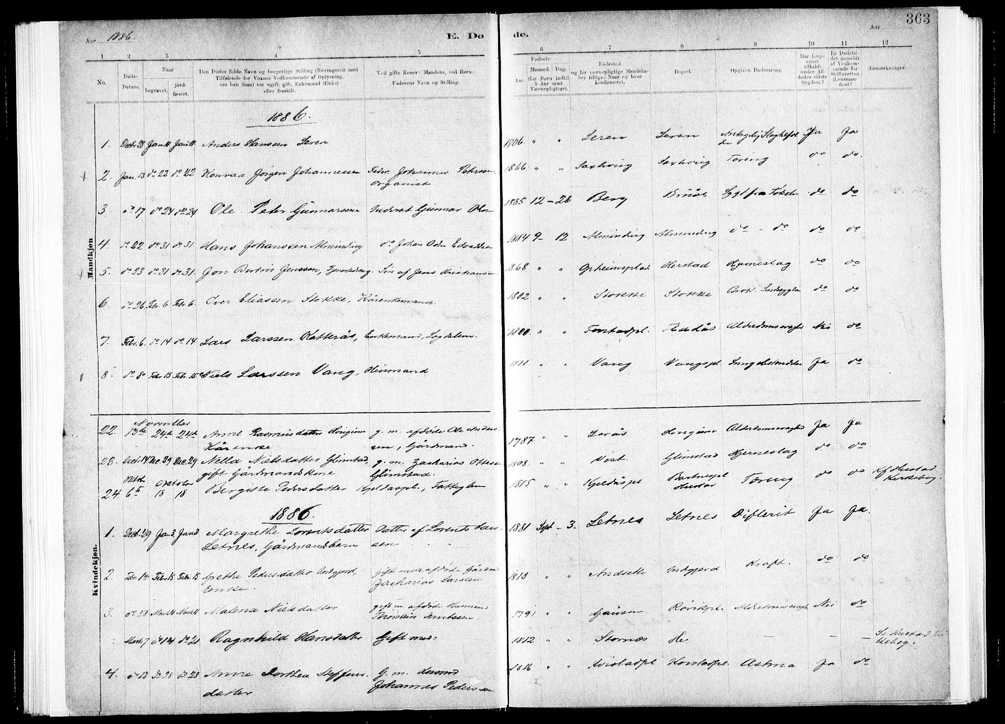 Ministerialprotokoller, klokkerbøker og fødselsregistre - Nord-Trøndelag, SAT/A-1458/730/L0285: Parish register (official) no. 730A10, 1879-1914, p. 363