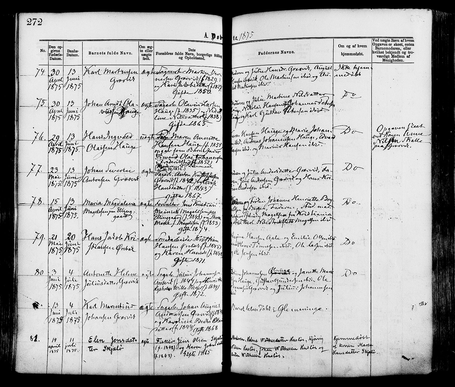 Onsøy prestekontor Kirkebøker, SAO/A-10914/F/Fa/L0004: Parish register (official) no. I 4, 1861-1877, p. 272