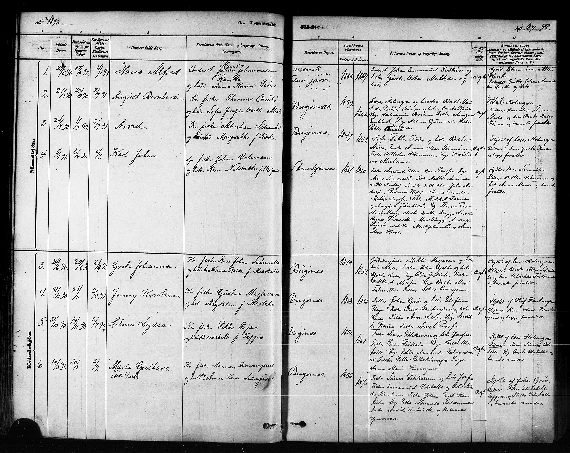 Sør-Varanger sokneprestkontor, AV/SATØ-S-1331/H/Ha/L0003kirke: Parish register (official) no. 3, 1878-1891, p. 98