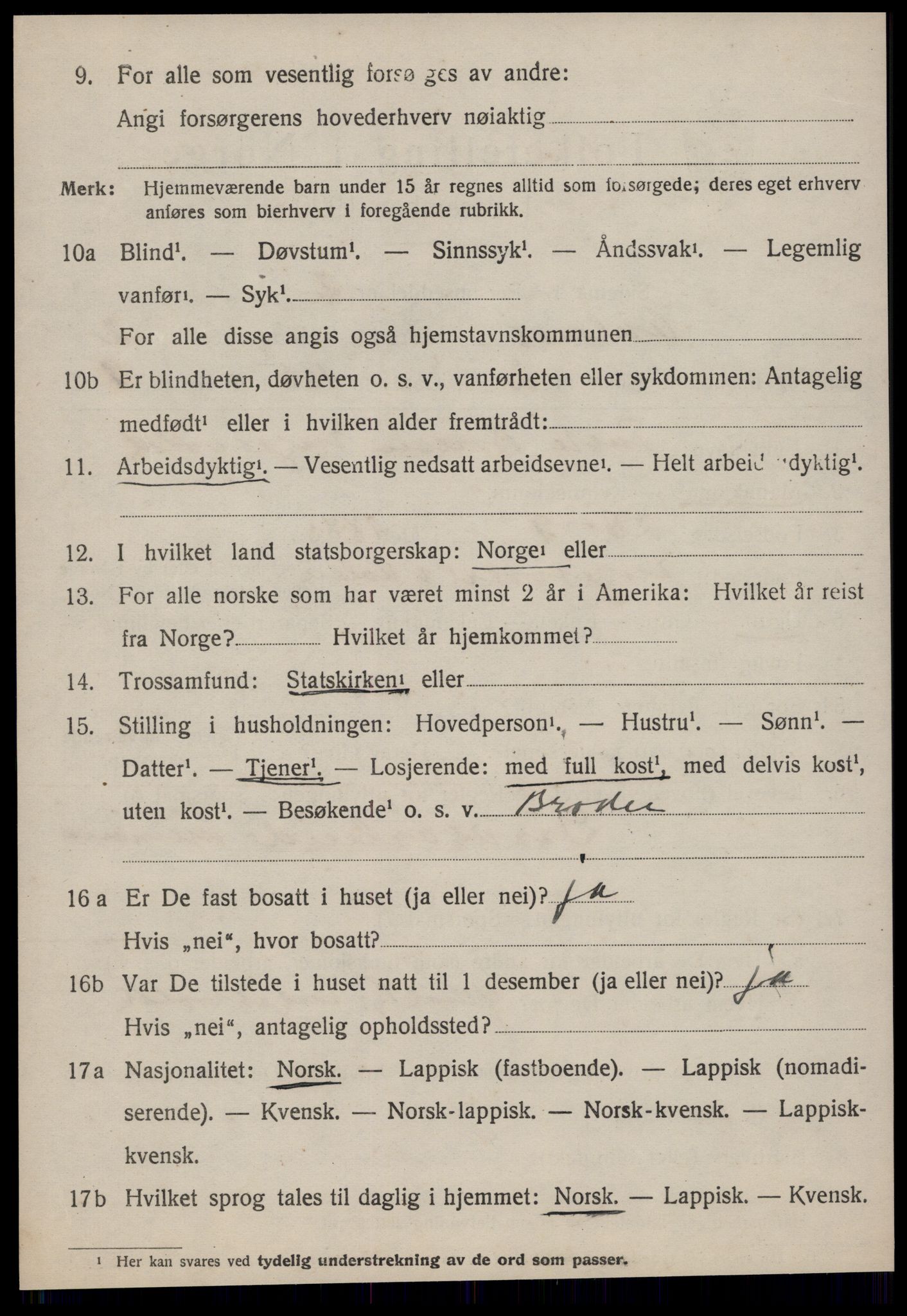 SAT, 1920 census for Ålen, 1920, p. 1213