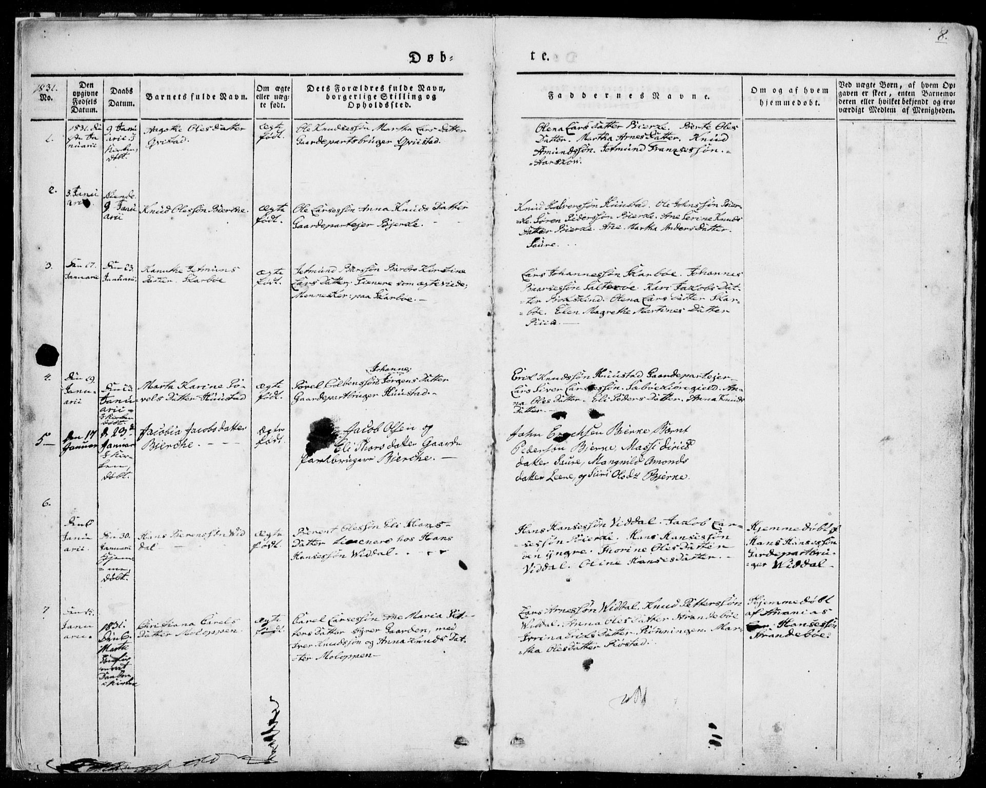 Ministerialprotokoller, klokkerbøker og fødselsregistre - Møre og Romsdal, SAT/A-1454/515/L0208: Parish register (official) no. 515A04, 1830-1846, p. 8