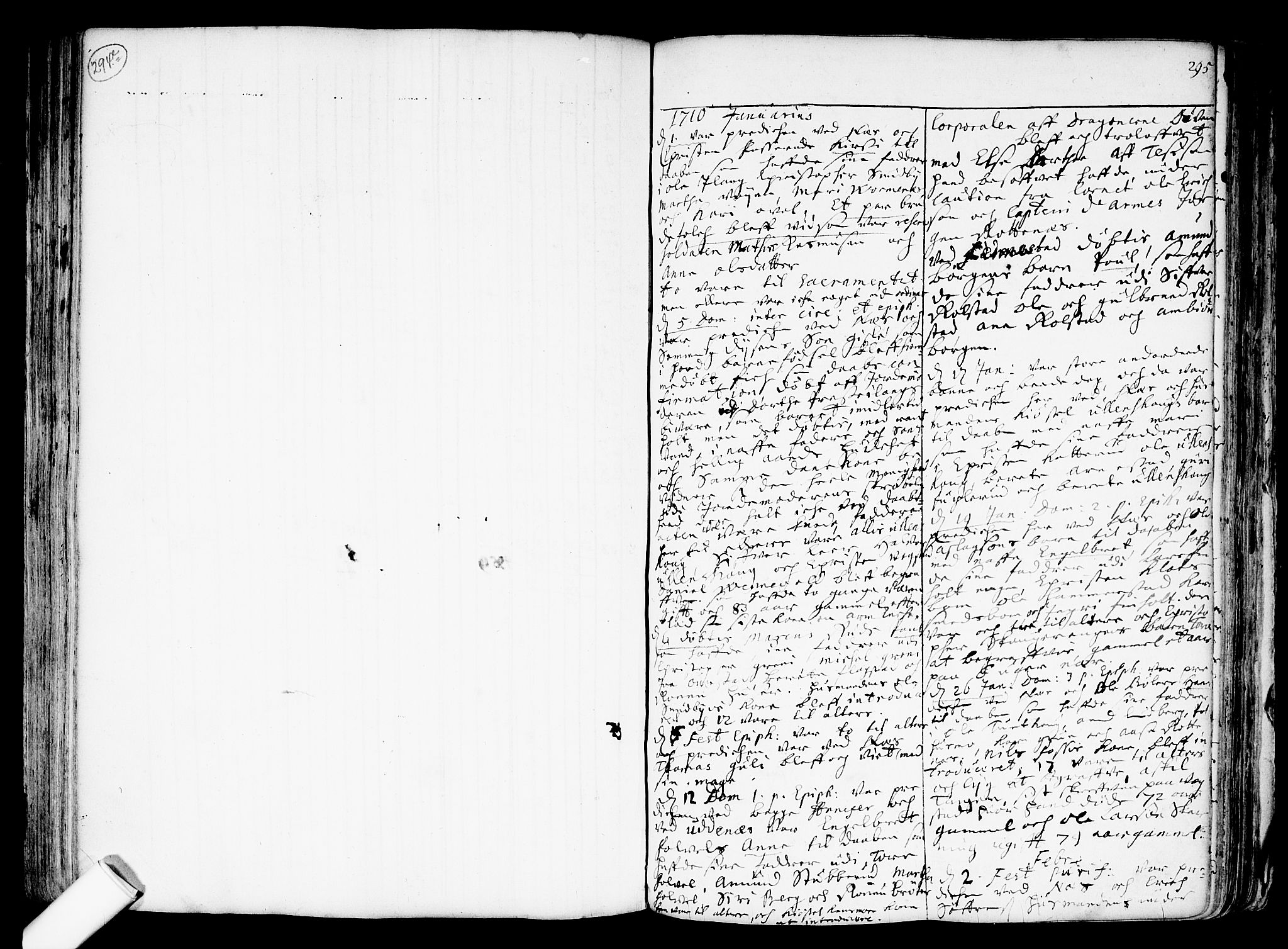 Nes prestekontor Kirkebøker, SAO/A-10410/F/Fa/L0001: Parish register (official) no. I 1, 1689-1716, p. 295