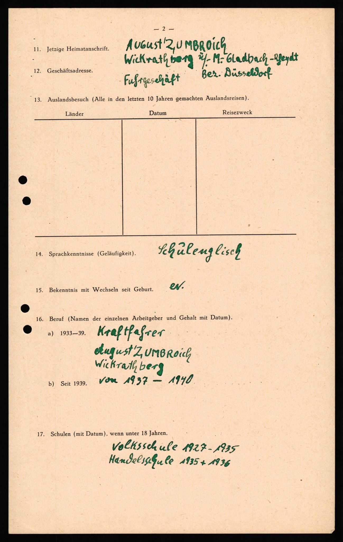 Forsvaret, Forsvarets overkommando II, AV/RA-RAFA-3915/D/Db/L0037: CI Questionaires. Tyske okkupasjonsstyrker i Norge. Tyskere., 1945-1946, p. 479