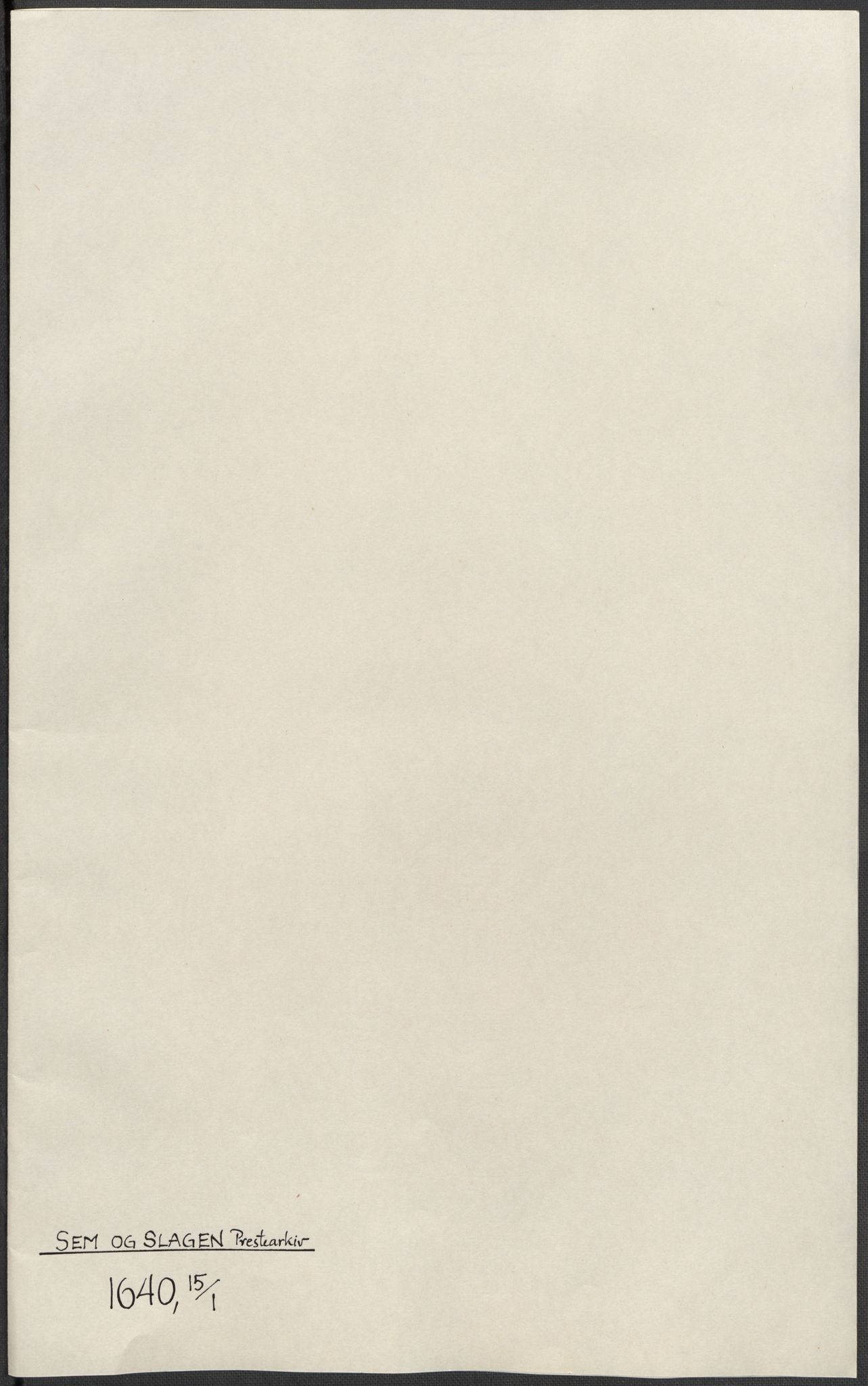 Riksarkivets diplomsamling, AV/RA-EA-5965/F15/L0024: Prestearkiv - Vestfold, 1619-1681, p. 99
