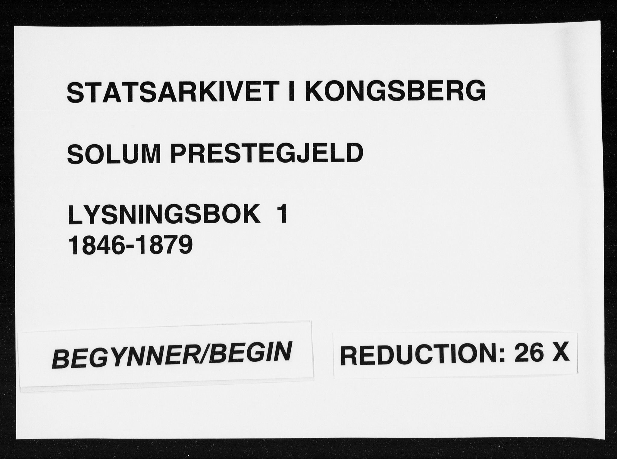 Solum kirkebøker, AV/SAKO-A-306/H/Ha/L0001: Banns register no. I 1, 1846-1879