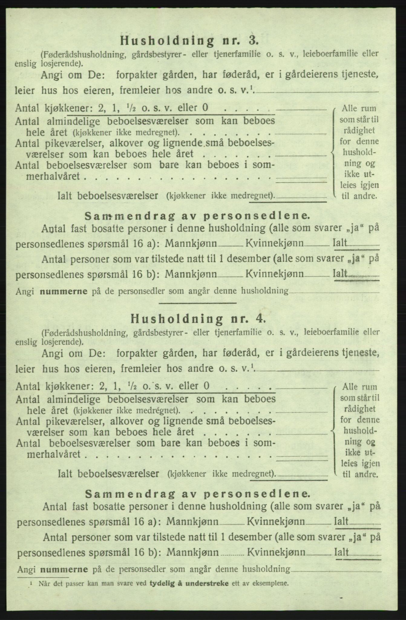 SAB, 1920 census for Kvinnherad, 1920, p. 1121