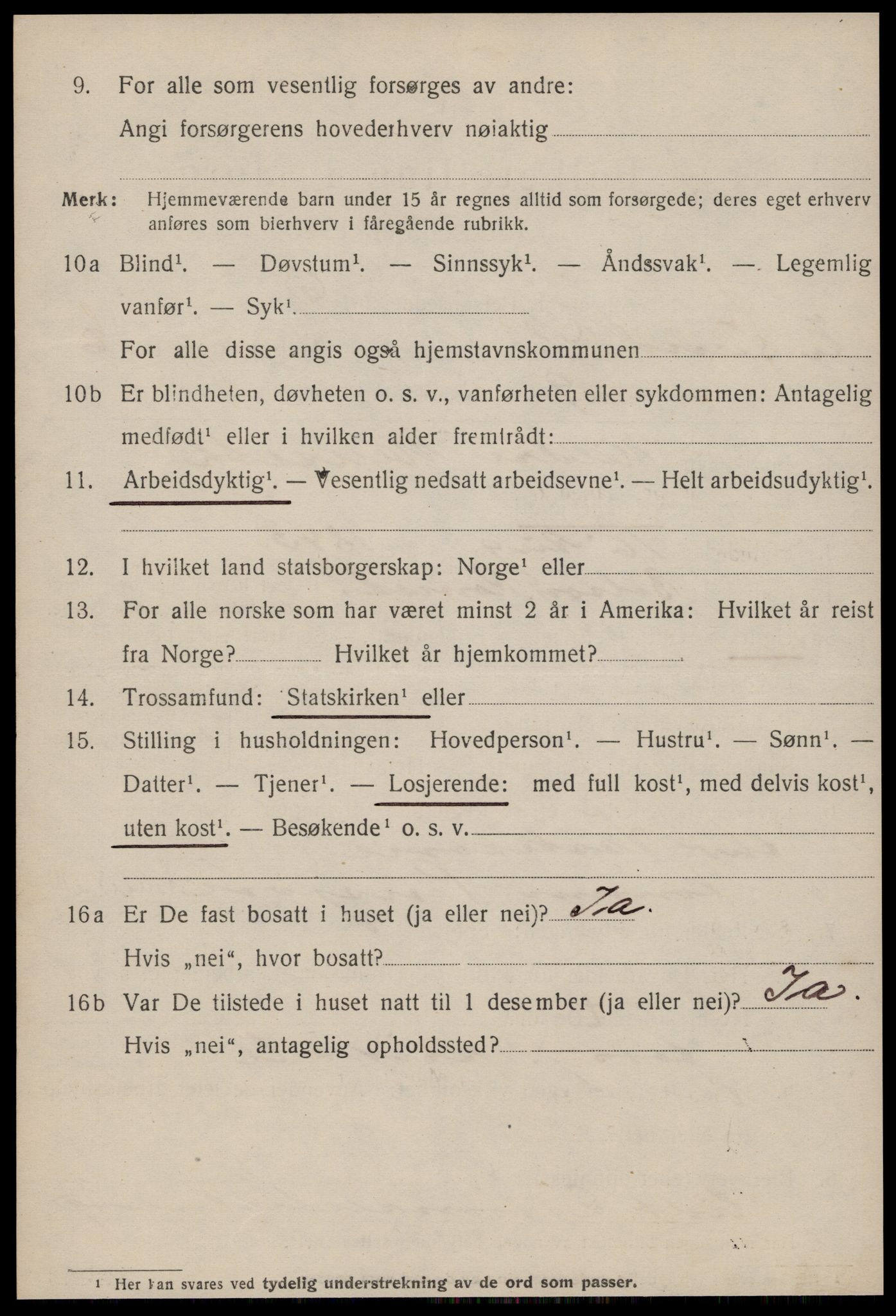 SAT, 1920 census for Kristiansund, 1920, p. 17154