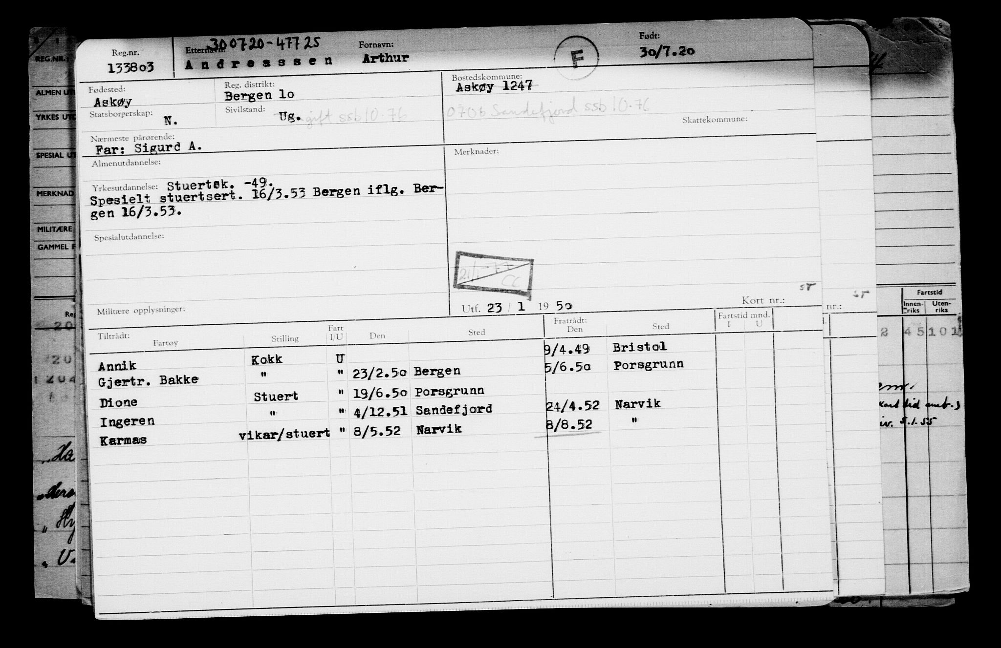 Direktoratet for sjømenn, AV/RA-S-3545/G/Gb/L0183: Hovedkort, 1920, p. 740