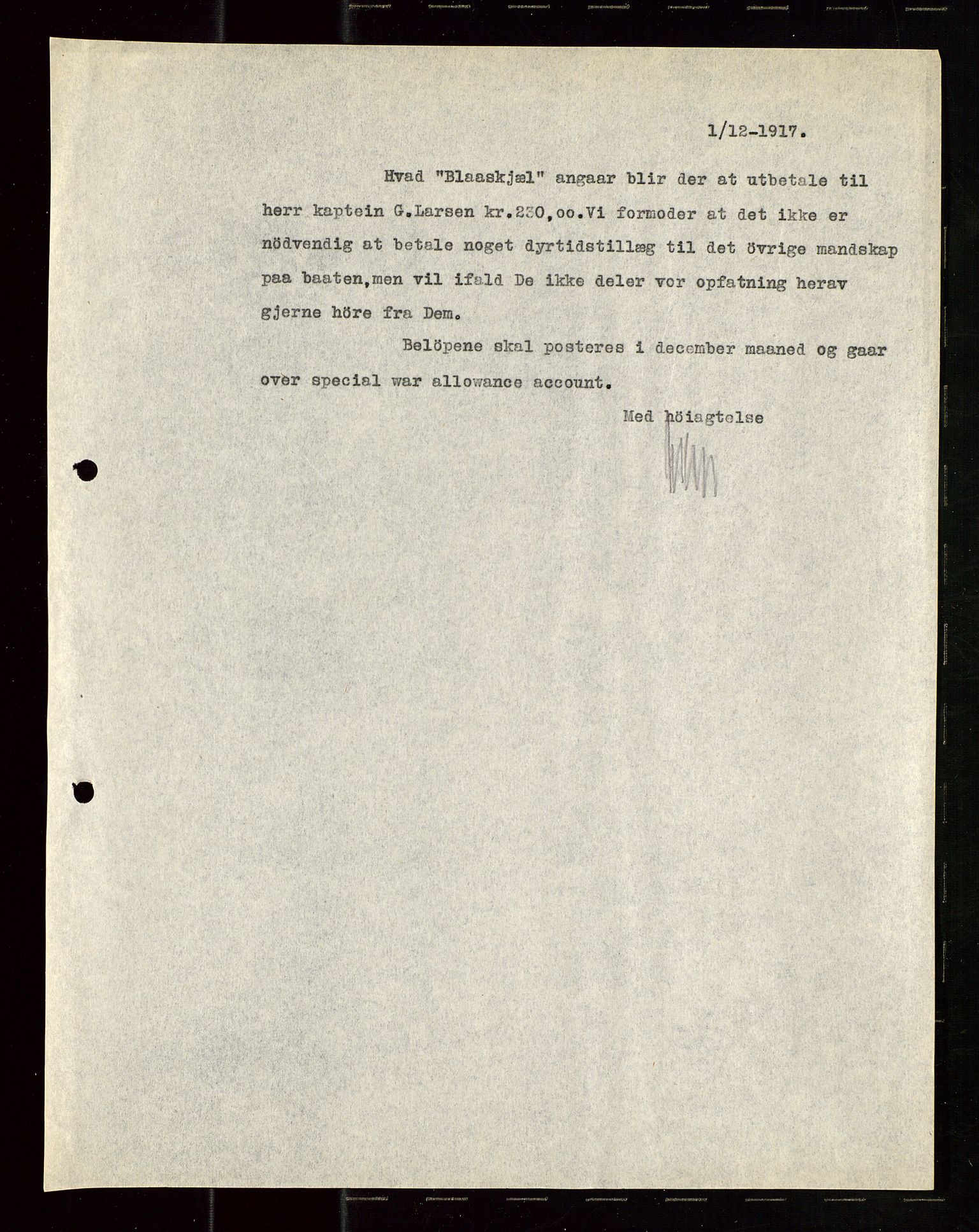 Pa 1521 - A/S Norske Shell, AV/SAST-A-101915/E/Ea/Eaa/L0019: Sjefskorrespondanse, 1917, p. 256