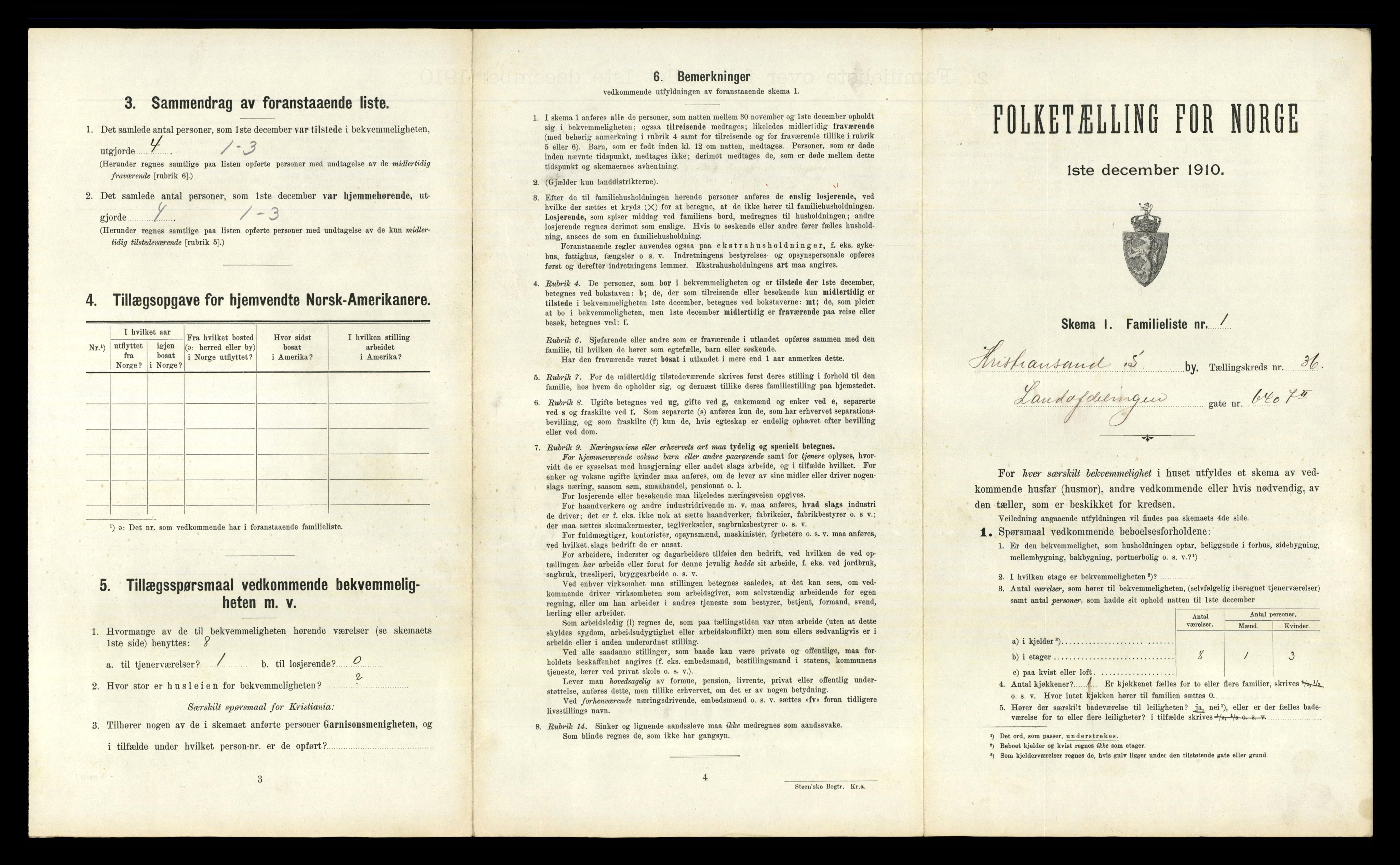 RA, 1910 census for Kristiansand, 1910, p. 9220