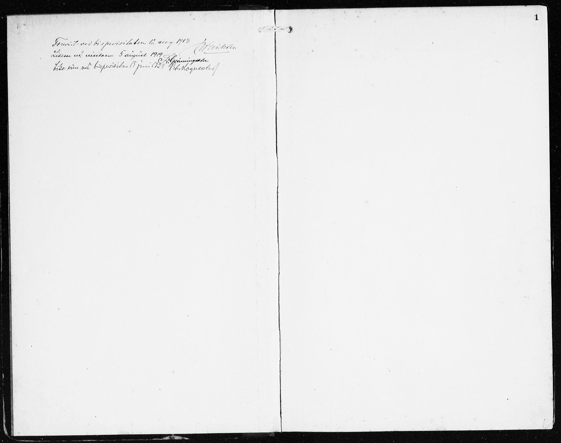 Bremanger sokneprestembete, SAB/A-82201/H/Haa/Haac/L0001: Parish register (official) no. C 1, 1908-1921, p. 1
