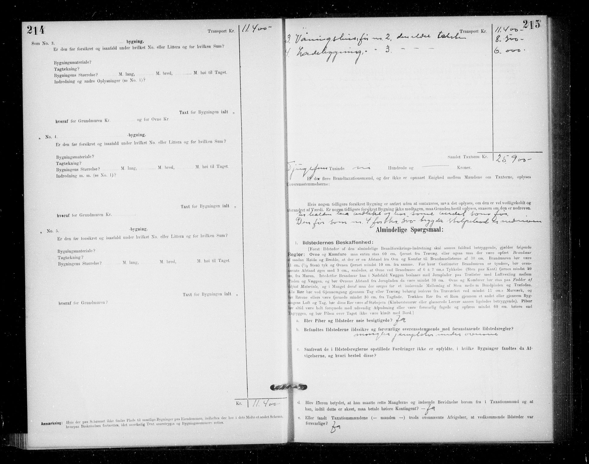 Lensmannen i Jondal, AV/SAB-A-33101/0012/L0005: Branntakstprotokoll, skjematakst, 1894-1951, p. 214-215