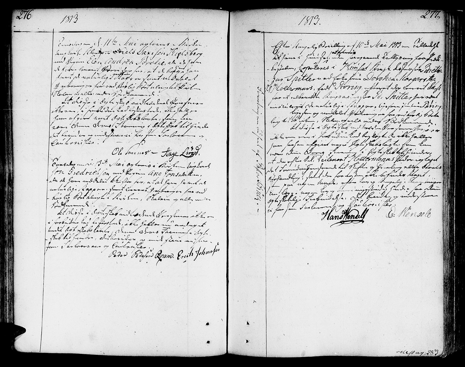 Ministerialprotokoller, klokkerbøker og fødselsregistre - Sør-Trøndelag, SAT/A-1456/602/L0105: Parish register (official) no. 602A03, 1774-1814, p. 276-277