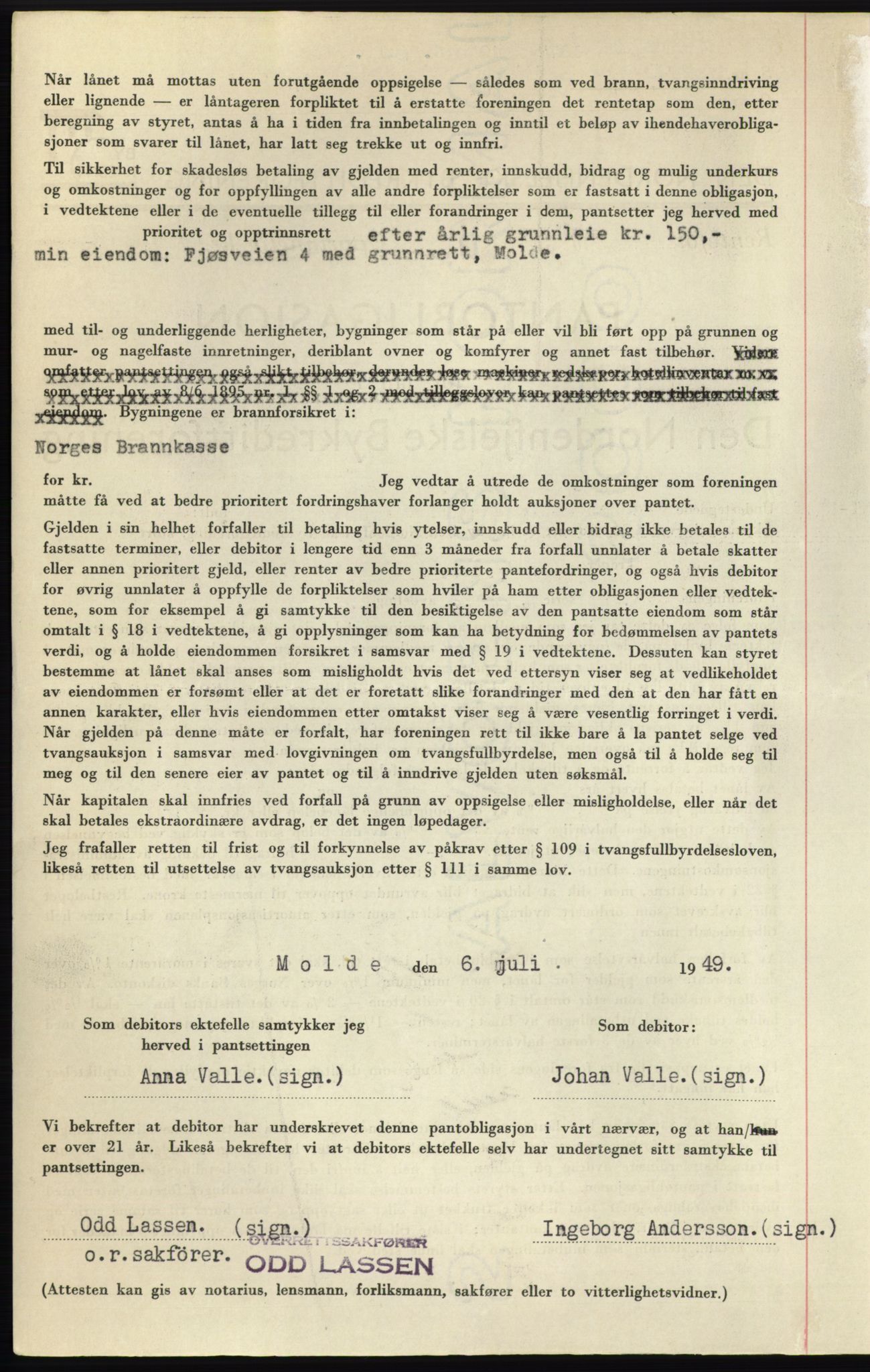 Romsdal sorenskriveri, AV/SAT-A-4149/1/2/2C: Mortgage book no. B4, 1948-1949, Diary no: : 1877/1949