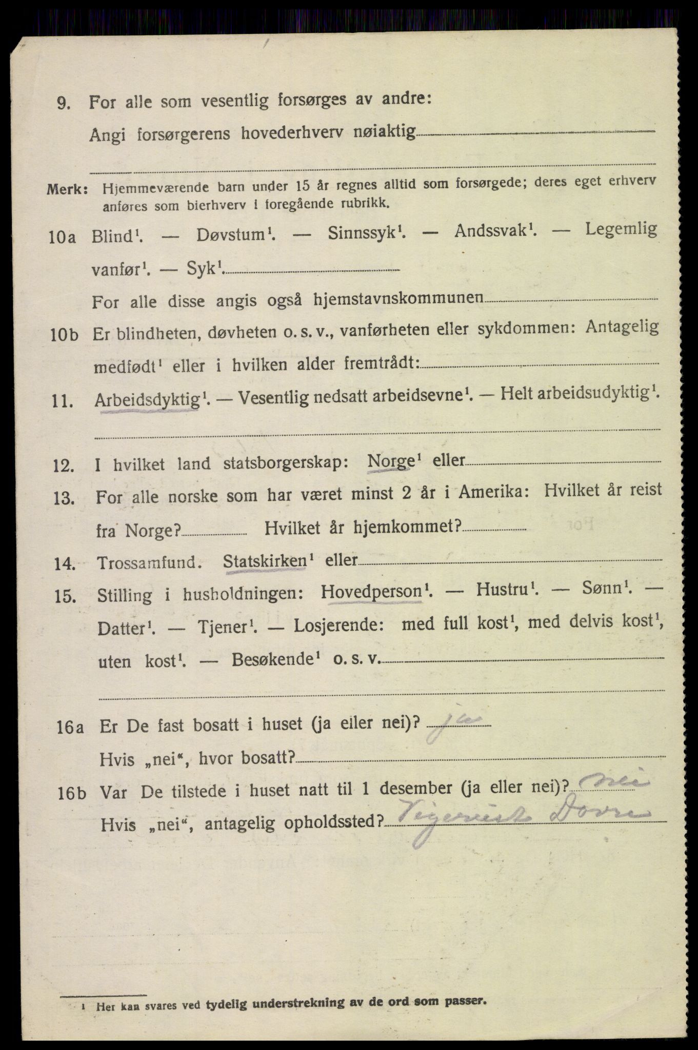 SAH, 1920 census for Lesja, 1920, p. 4699