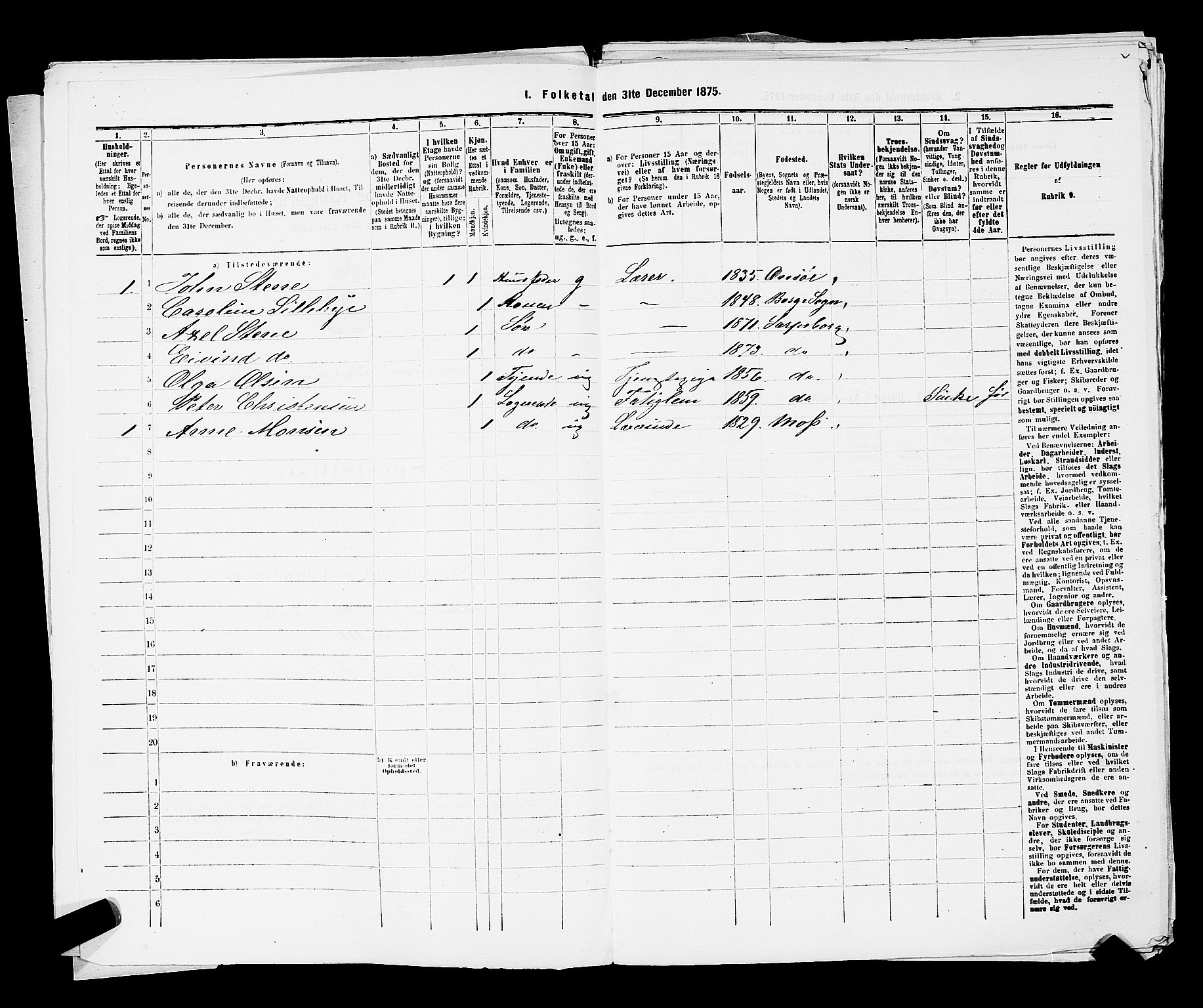 RA, 1875 census for 0102P Sarpsborg, 1875, p. 146