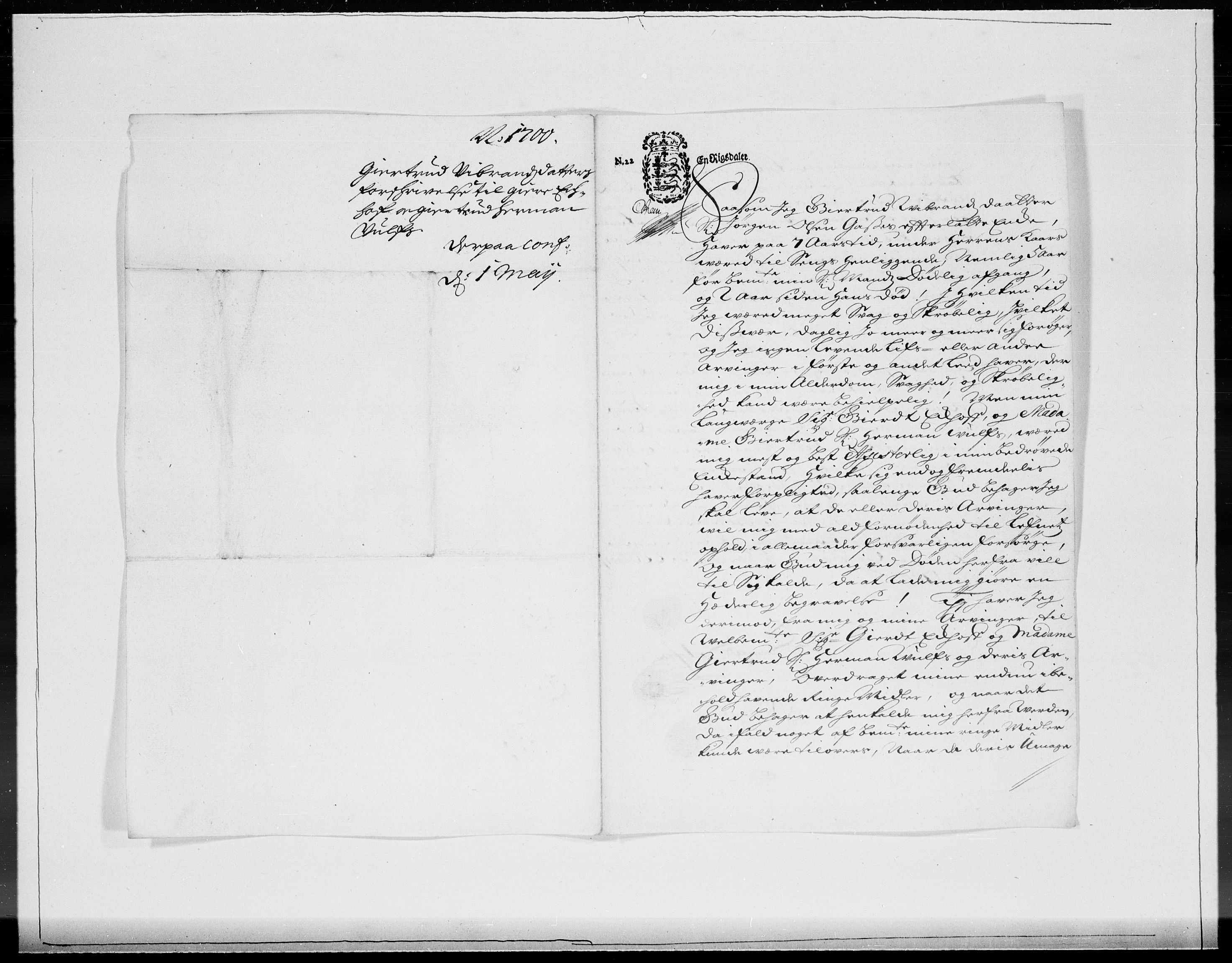 Danske Kanselli 1572-1799, AV/RA-EA-3023/F/Fc/Fcc/Fcca/L0050: Norske innlegg 1572-1799, 1700, p. 230