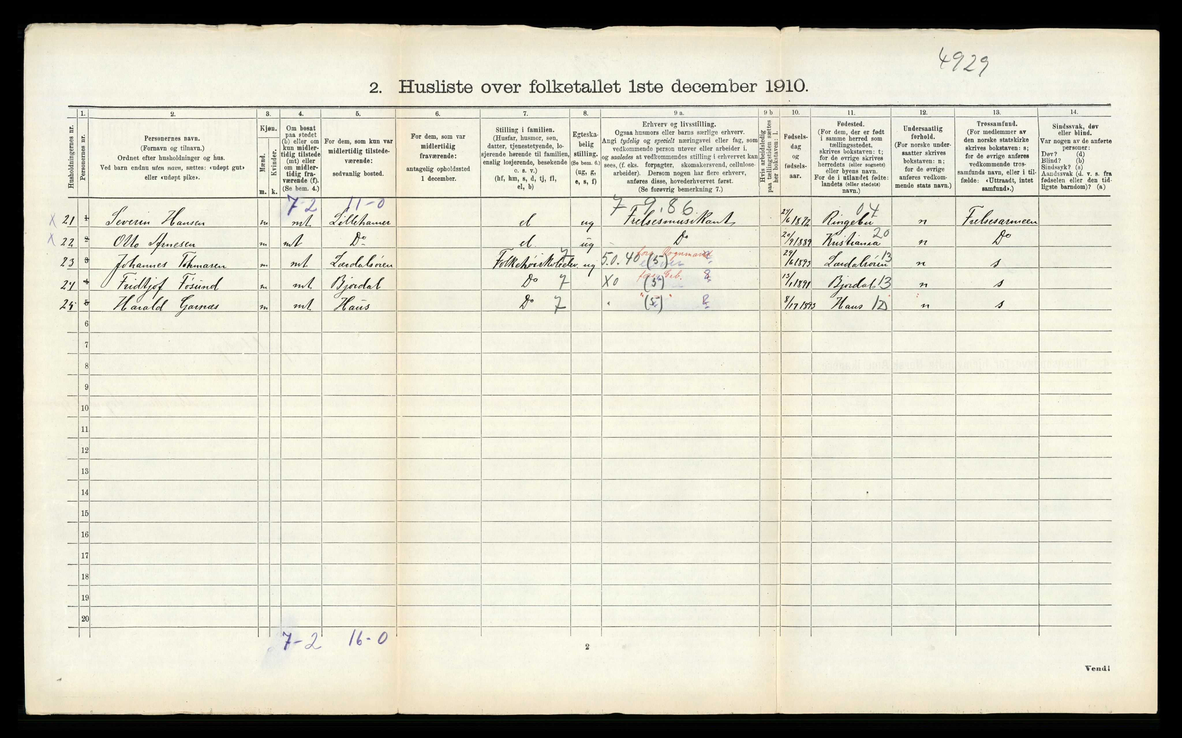 RA, 1910 census for Sogndal, 1910, p. 281