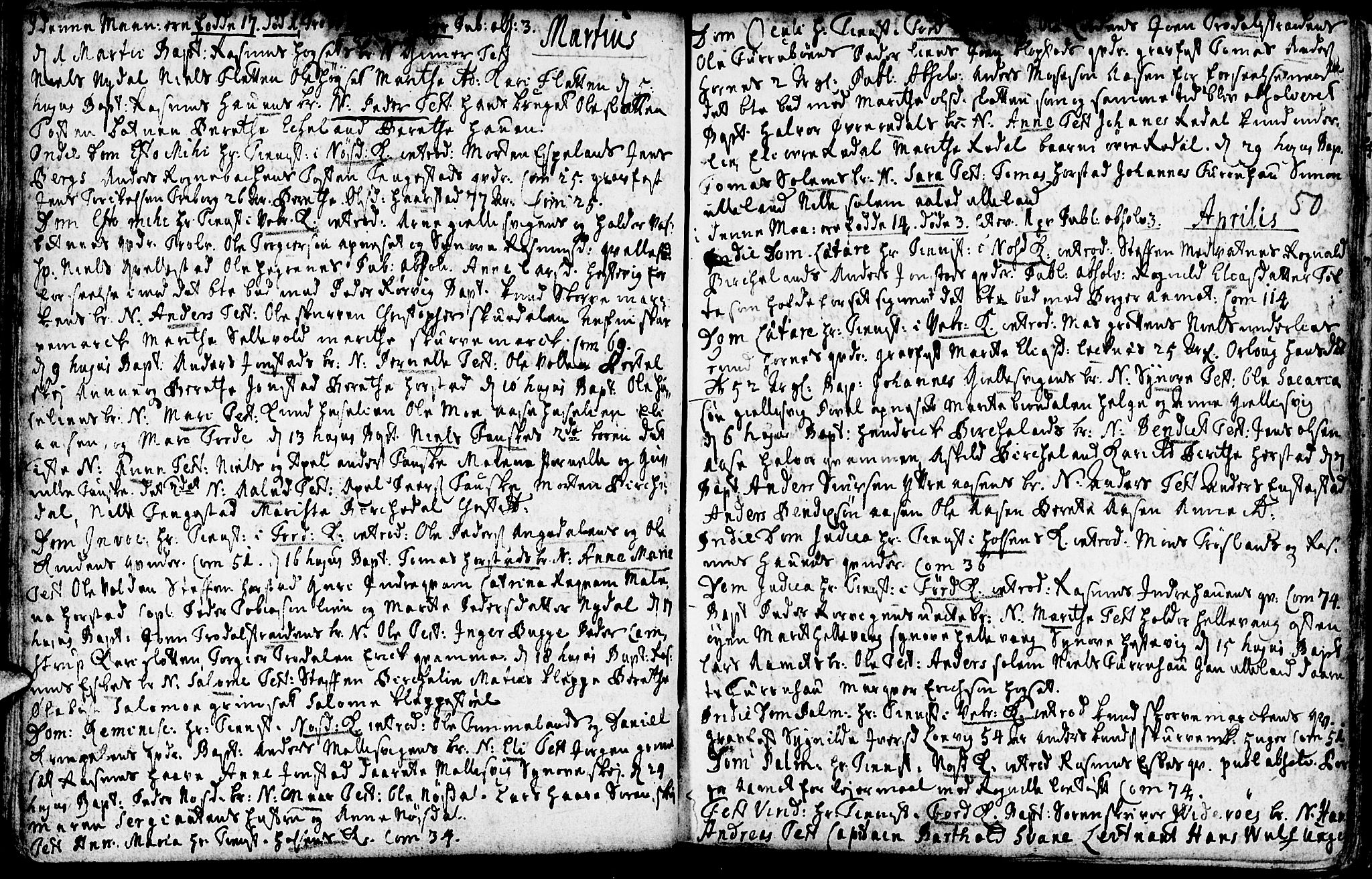Førde sokneprestembete, SAB/A-79901/H/Haa/Haaa/L0002: Parish register (official) no. A 2, 1728-1748, p. 50