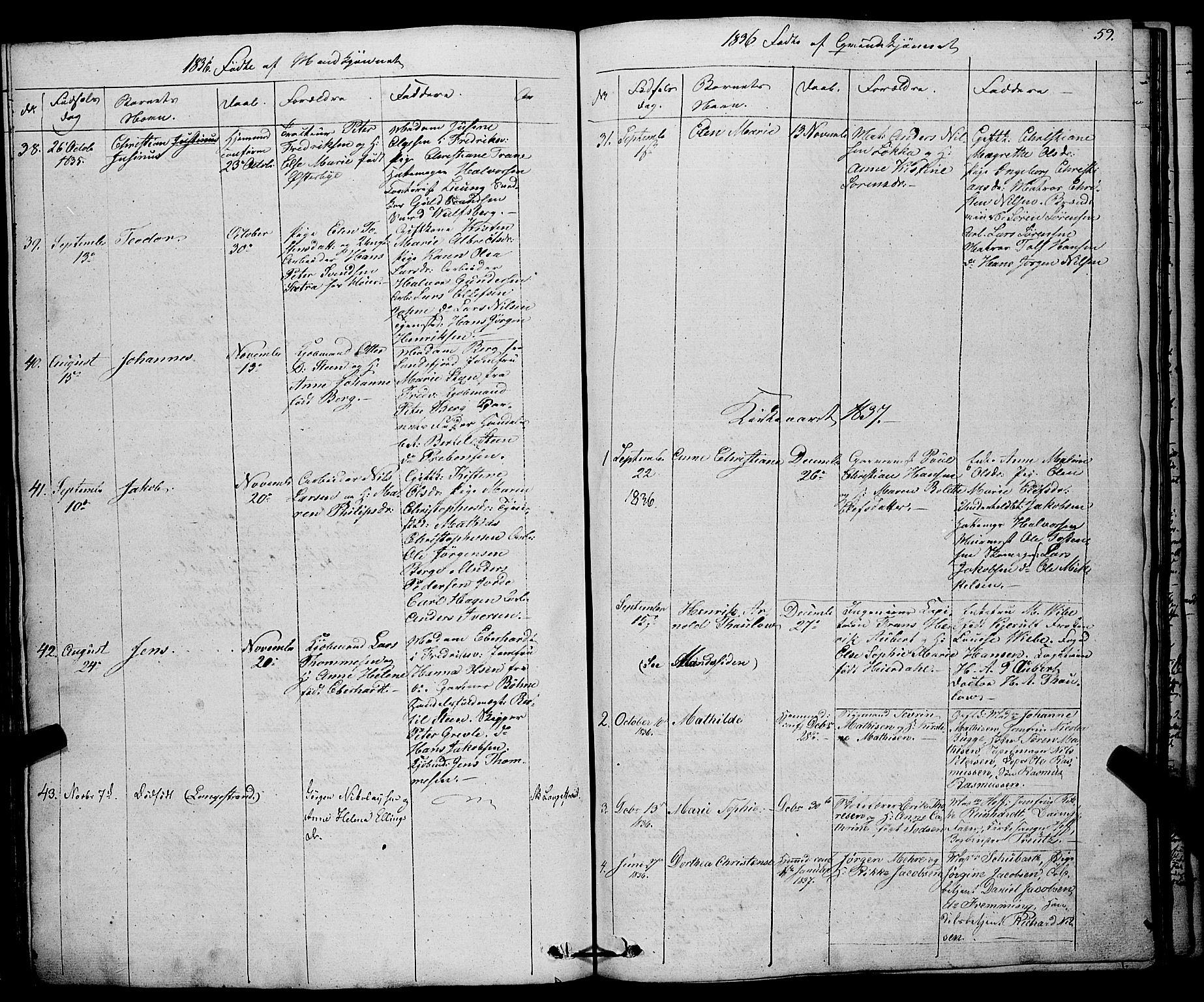 Larvik kirkebøker, SAKO/A-352/F/Fa/L0002: Parish register (official) no. I 2, 1825-1847, p. 59