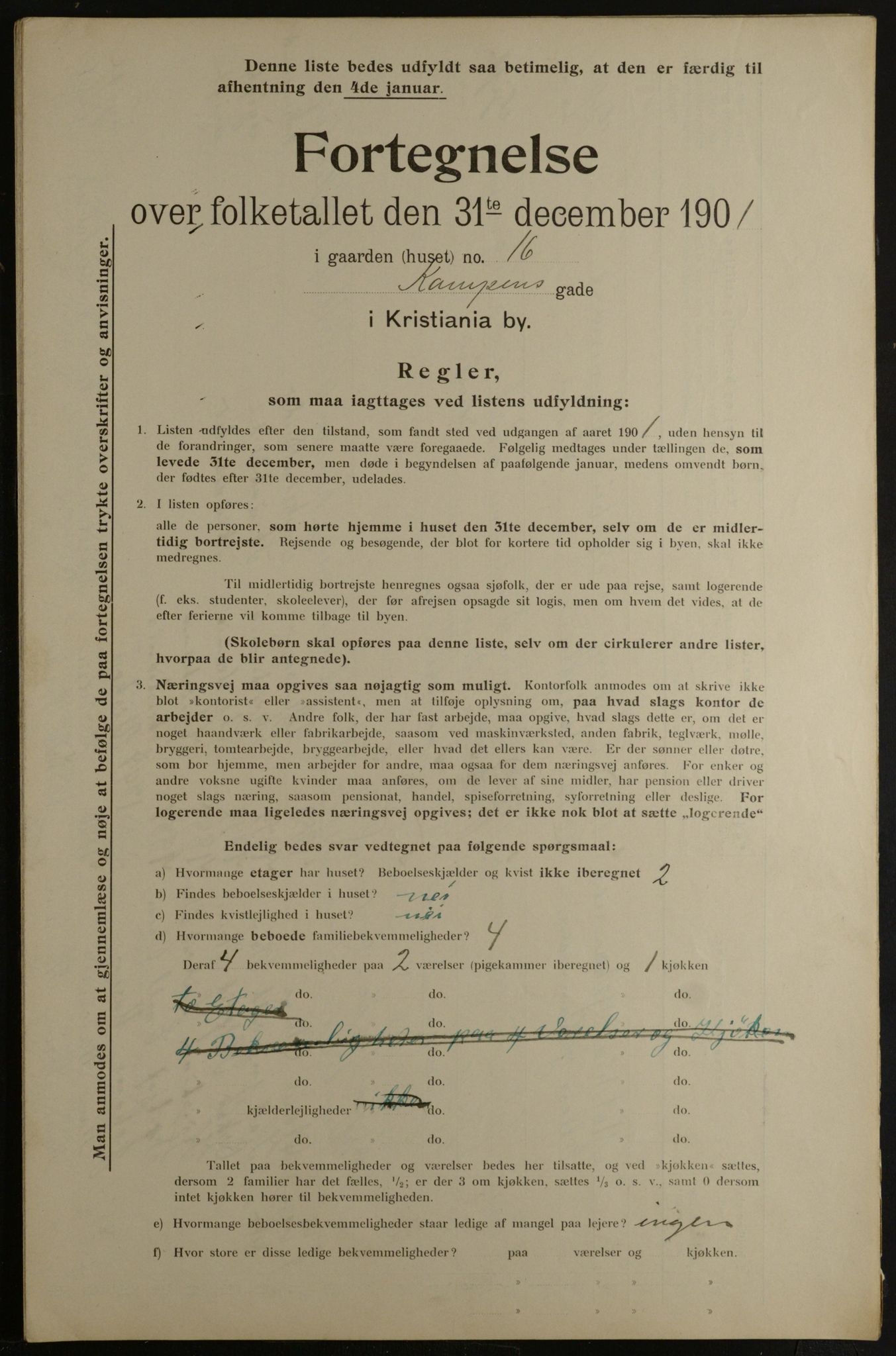 OBA, Municipal Census 1901 for Kristiania, 1901, p. 7471