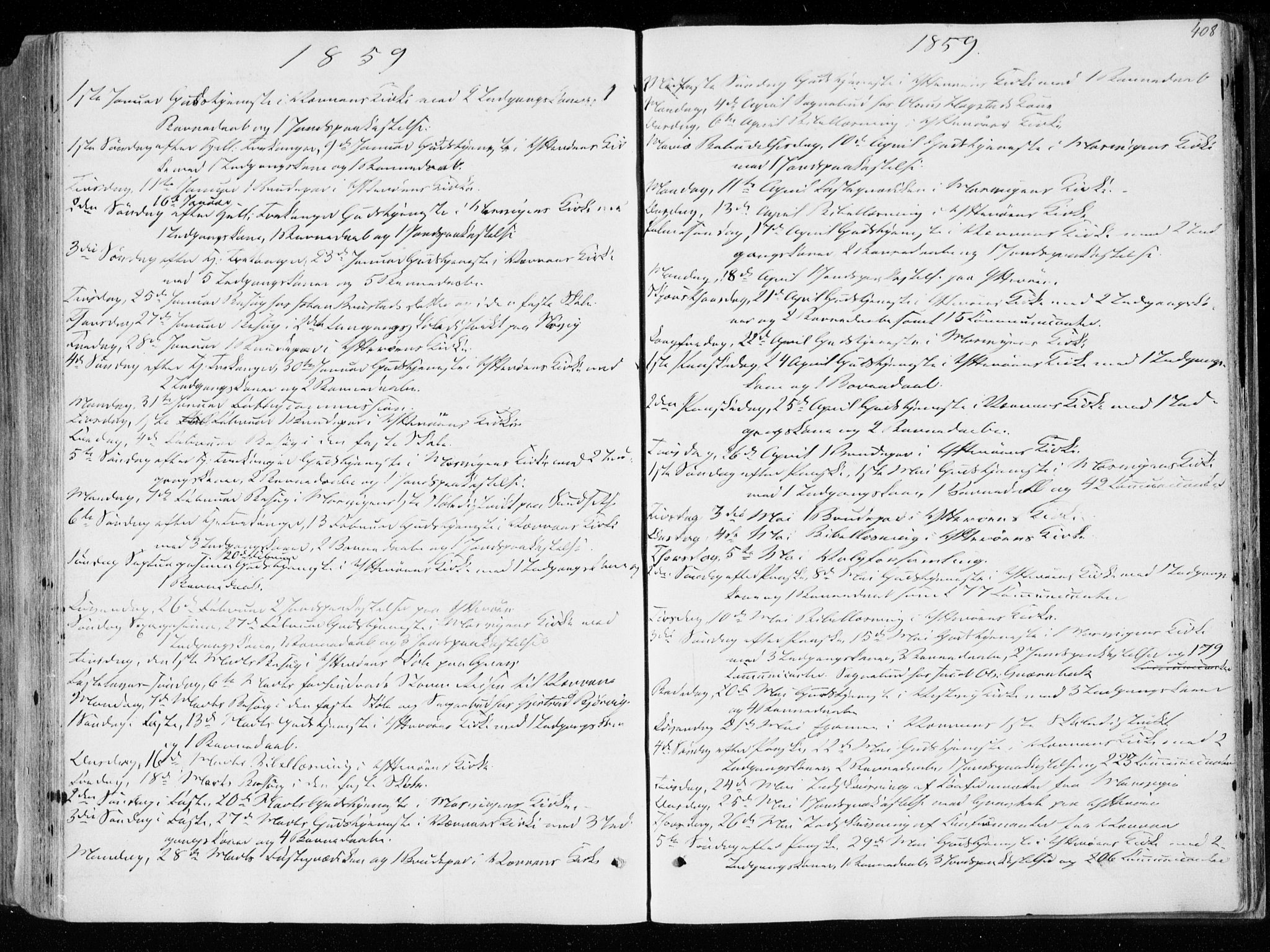 Ministerialprotokoller, klokkerbøker og fødselsregistre - Nord-Trøndelag, SAT/A-1458/722/L0218: Parish register (official) no. 722A05, 1843-1868, p. 408