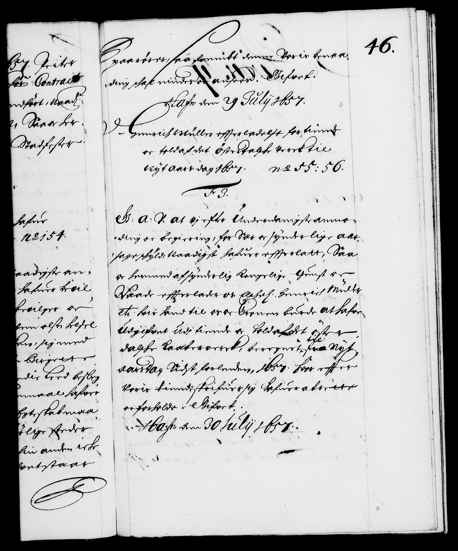Danske Kanselli 1572-1799, RA/EA-3023/F/Fc/Fca/Fcaa/L0009: Norske registre (mikrofilm), 1657-1660, p. 46a