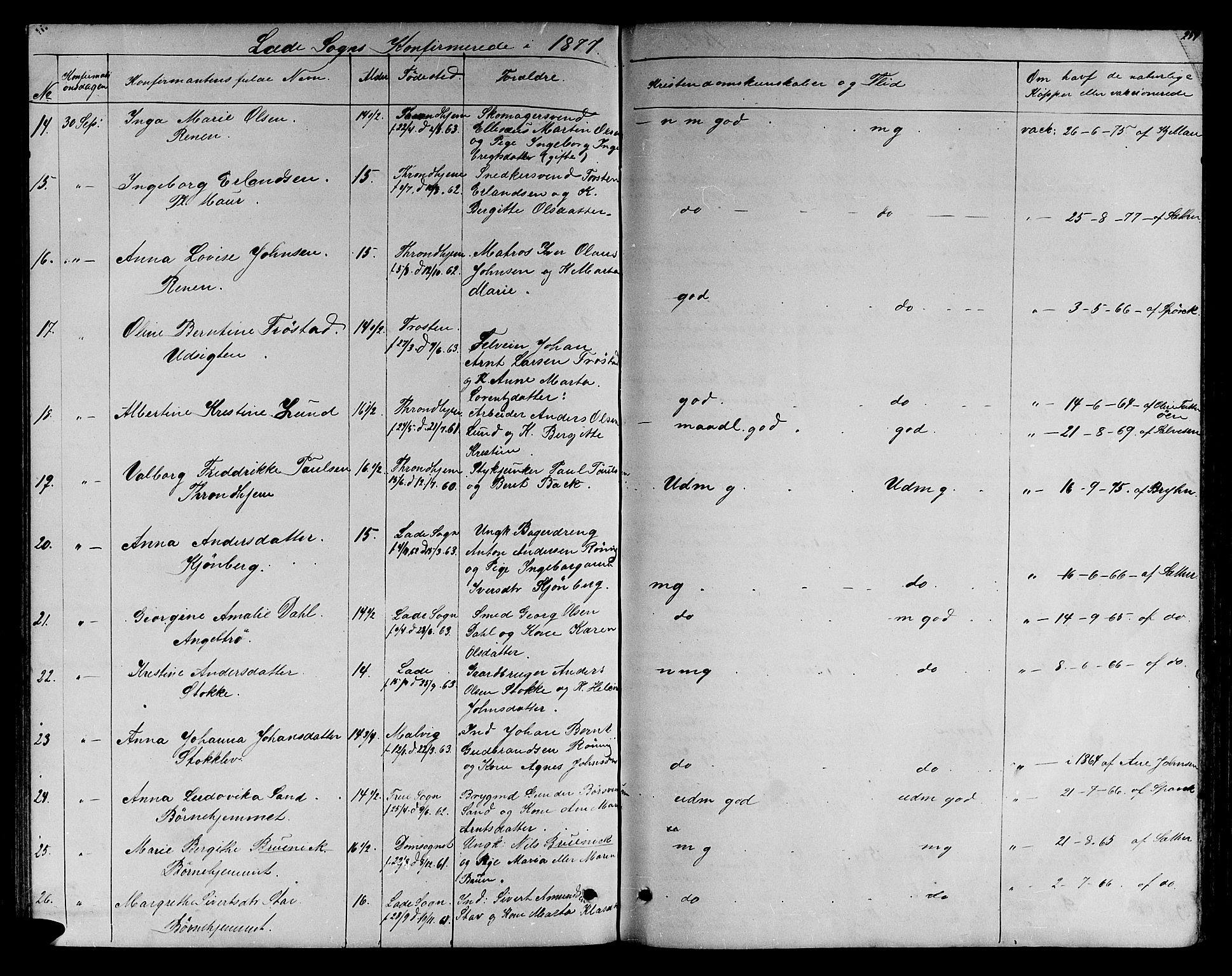 Ministerialprotokoller, klokkerbøker og fødselsregistre - Sør-Trøndelag, SAT/A-1456/606/L0311: Parish register (copy) no. 606C07, 1860-1877, p. 259