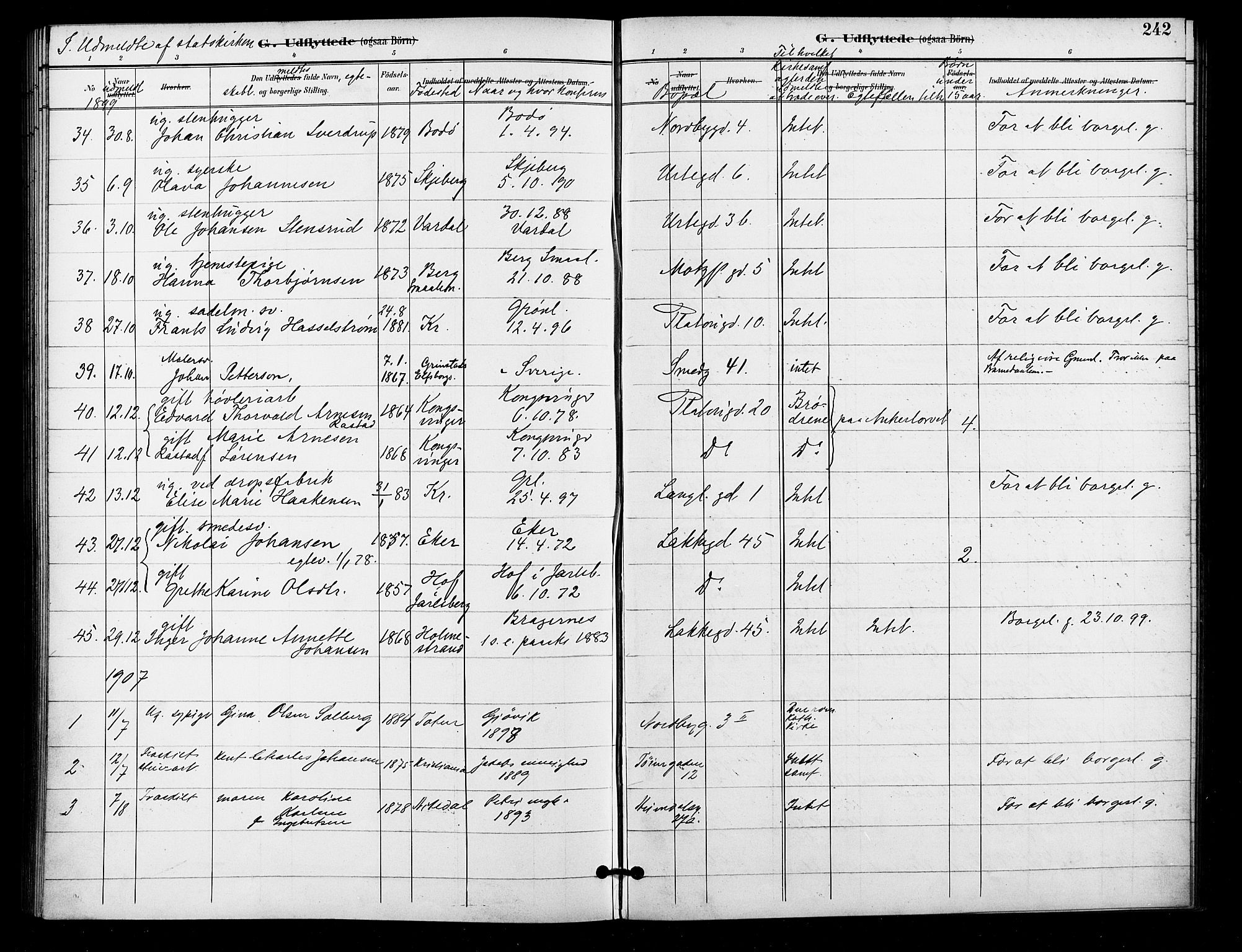 Grønland prestekontor Kirkebøker, AV/SAO-A-10848/F/Fa/L0011: Parish register (official) no. 11, 1892-1907, p. 242