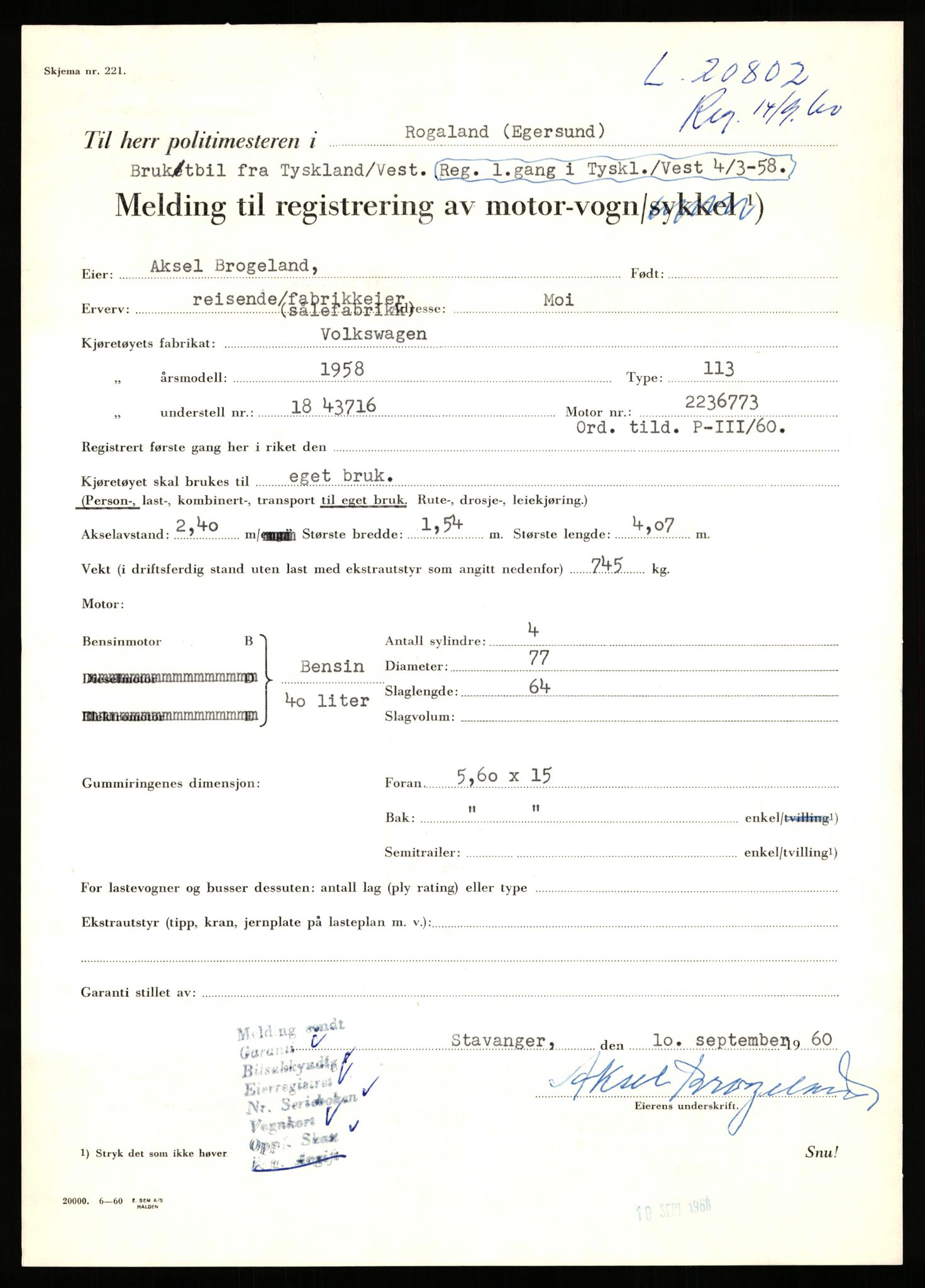 Stavanger trafikkstasjon, AV/SAST-A-101942/0/F/L0037: L-20500 - L-21499, 1930-1971, p. 1057