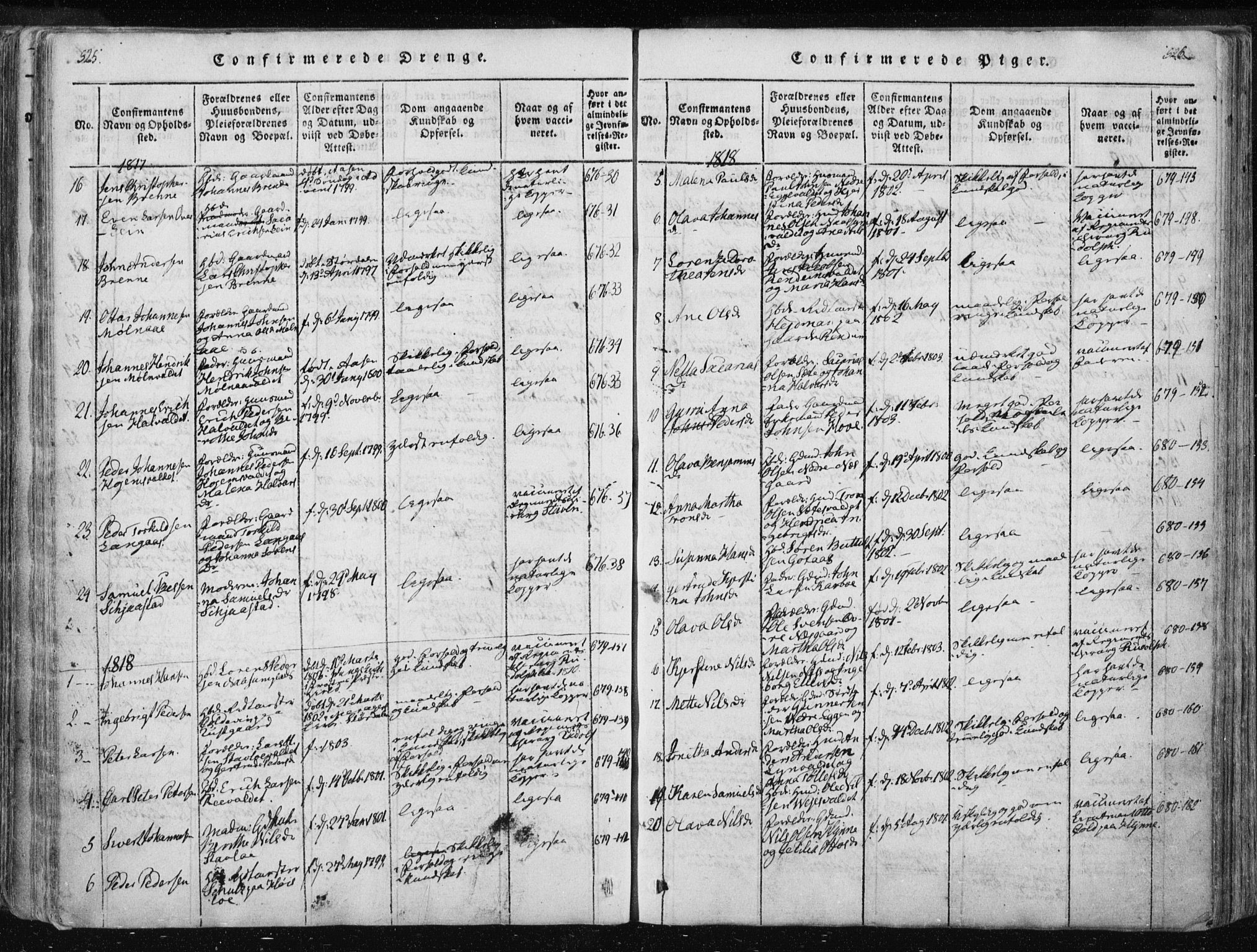 Ministerialprotokoller, klokkerbøker og fødselsregistre - Nord-Trøndelag, AV/SAT-A-1458/717/L0148: Parish register (official) no. 717A04 /1, 1816-1825, p. 525-526