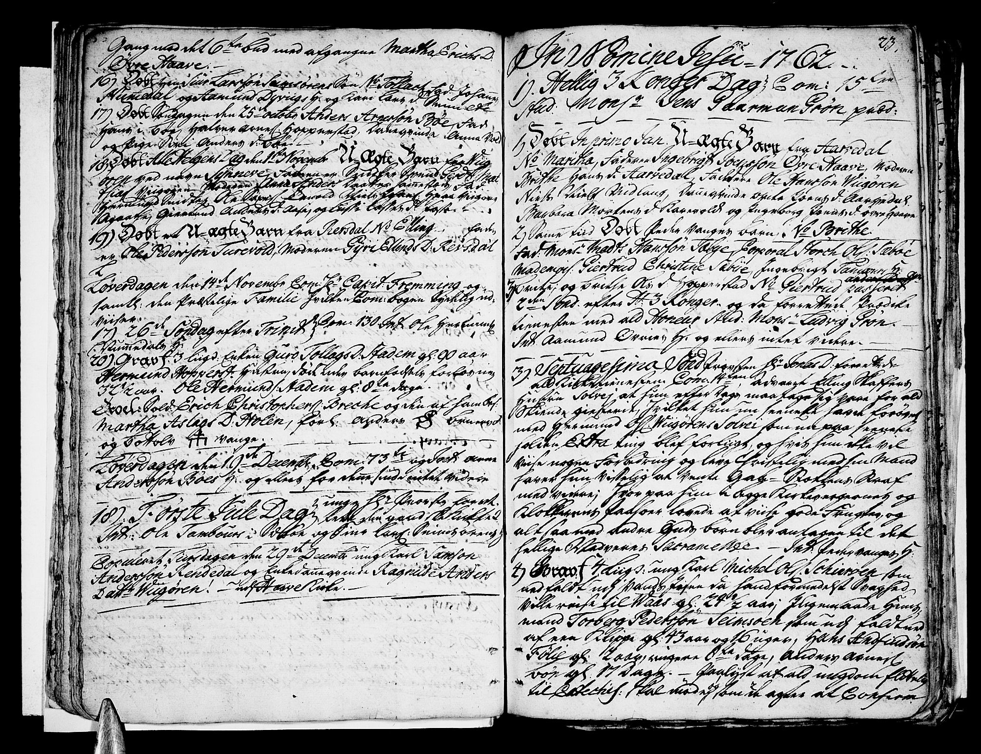 Vik sokneprestembete, SAB/A-81501: Parish register (official) no. A 3 /1, 1755-1771, p. 23