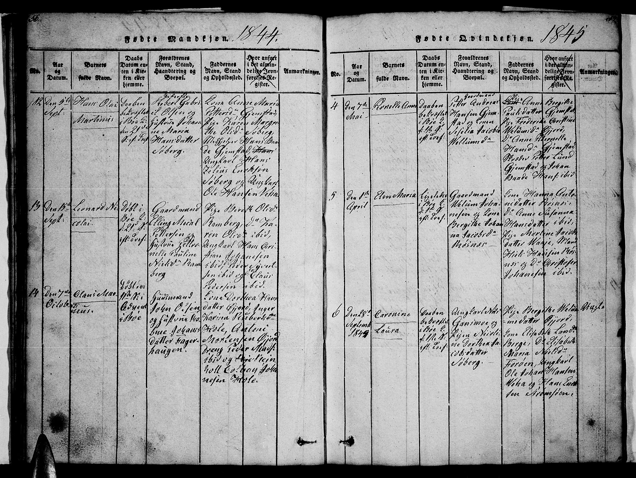 Ministerialprotokoller, klokkerbøker og fødselsregistre - Nordland, SAT/A-1459/891/L1312: Parish register (copy) no. 891C01, 1820-1856, p. 56-57