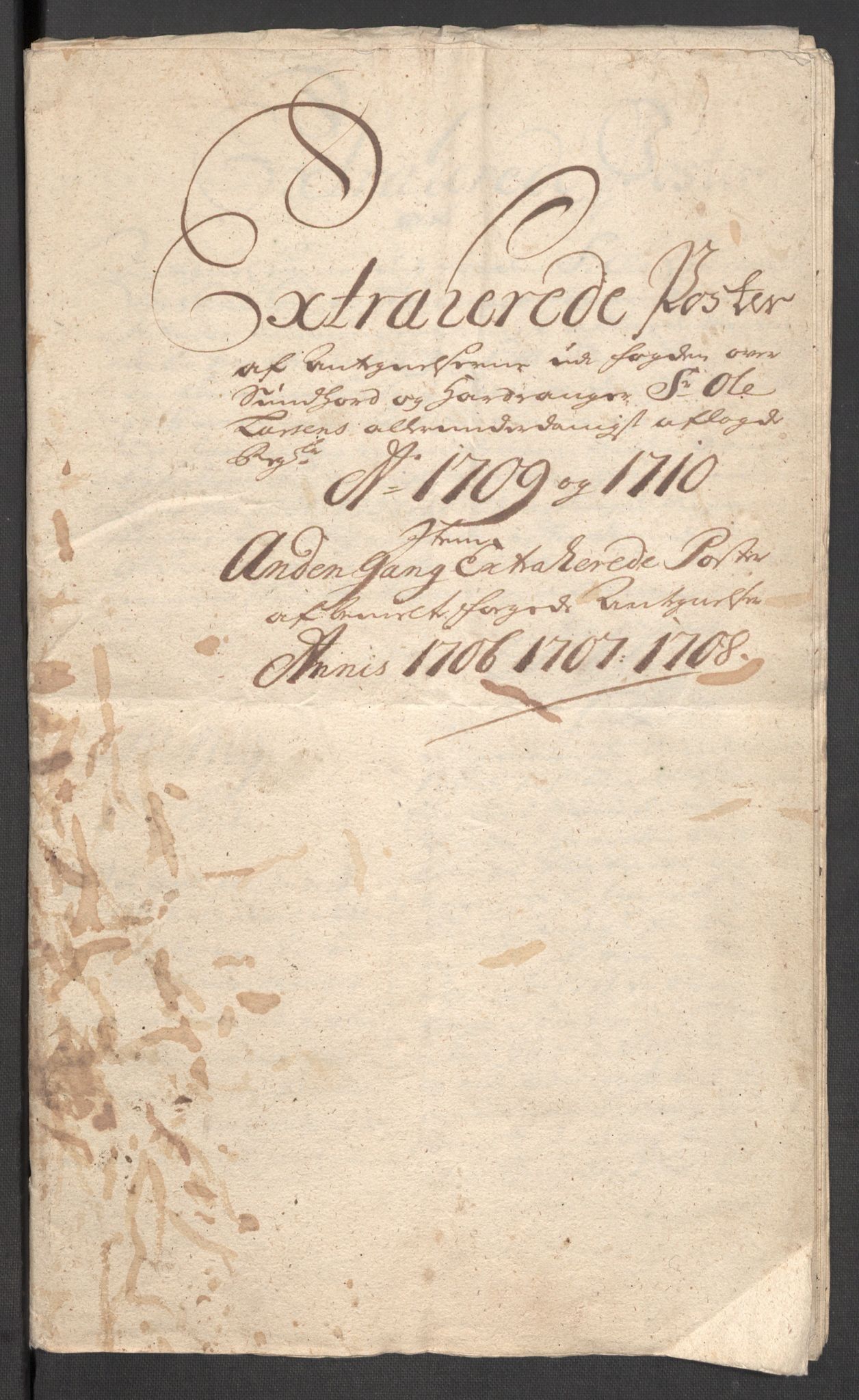 Rentekammeret inntil 1814, Reviderte regnskaper, Fogderegnskap, AV/RA-EA-4092/R48/L2986: Fogderegnskap Sunnhordland og Hardanger, 1709-1710, p. 715