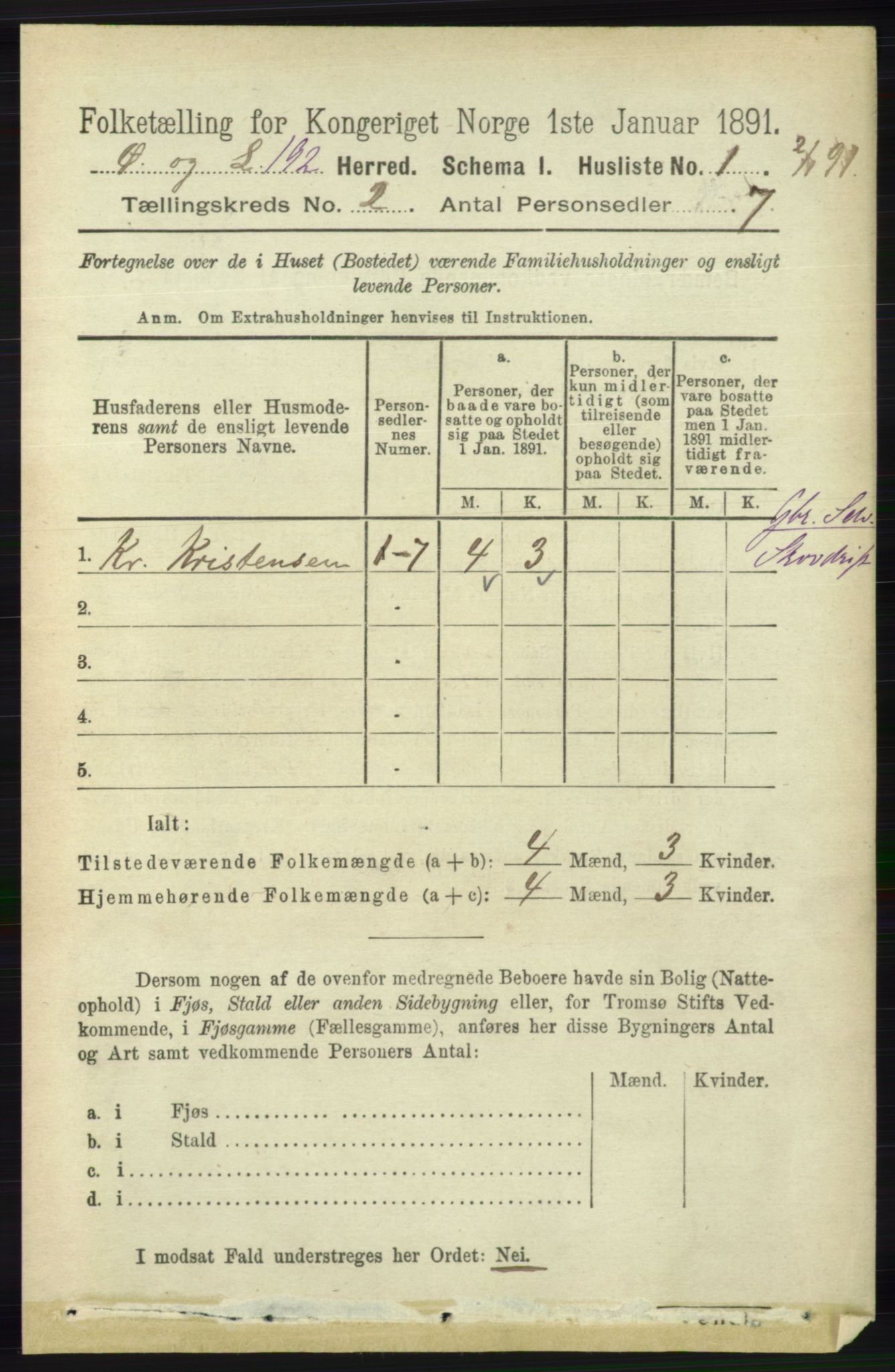 RA, 1891 census for 1021 Øyslebø og Laudal, 1891, p. 431