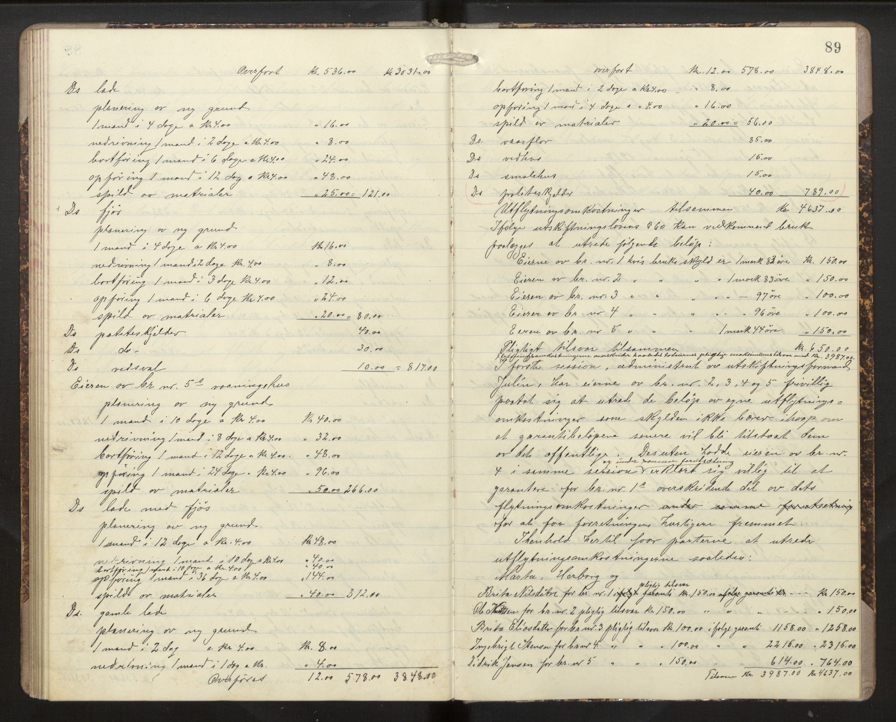 Hordaland jordskiftedøme - II Ytre Nordhordland jordskiftedistrikt, AV/SAB-A-6901/A/Aa/L0013: Forhandlingsprotokoll, 1914-1915, p. 88b-89a