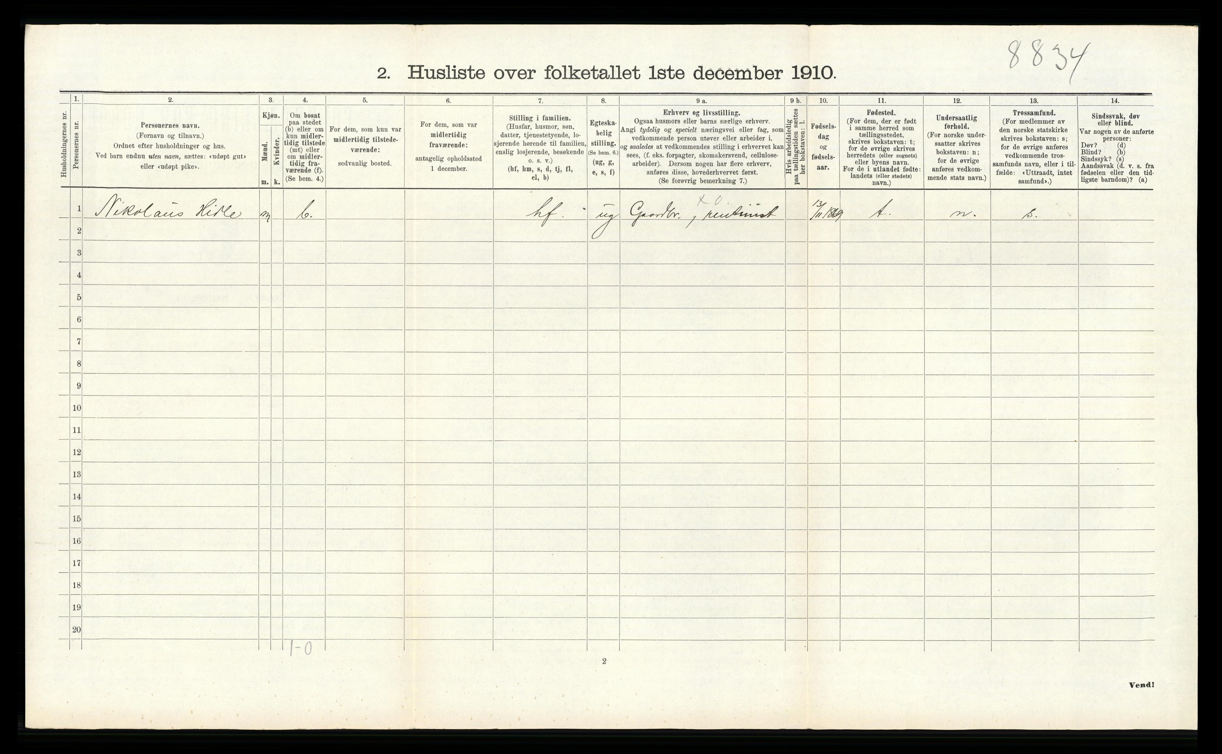 RA, 1910 census for Sjernarøy, 1910, p. 288