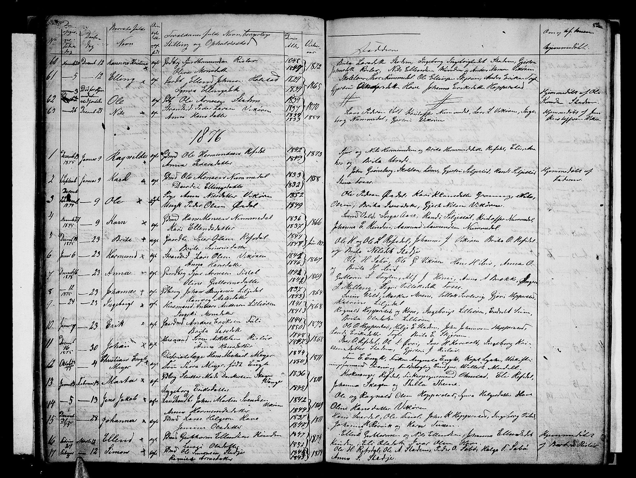 Vik sokneprestembete, SAB/A-81501: Parish register (copy) no. A 2, 1856-1877, p. 83