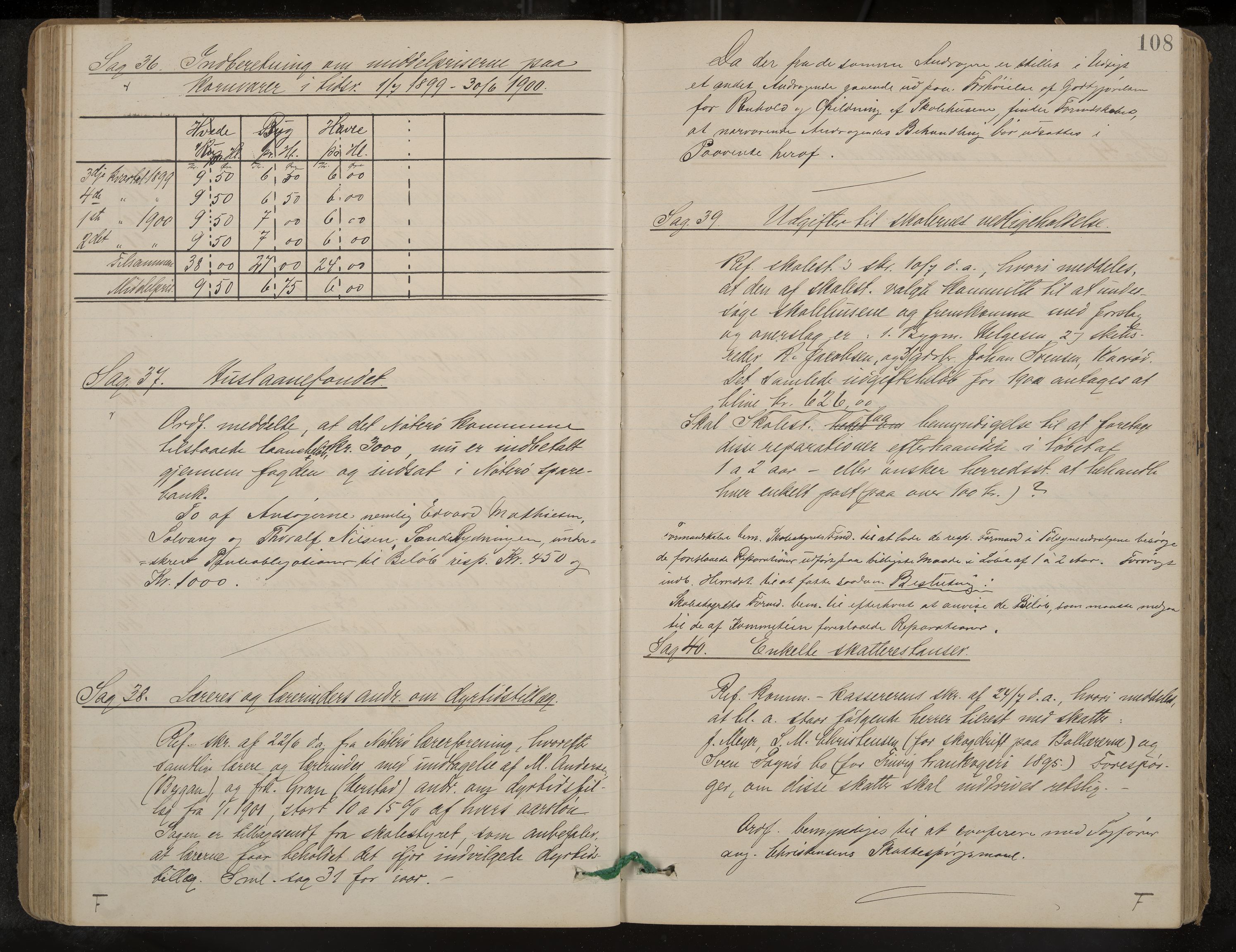 Nøtterøy formannskap og sentraladministrasjon, IKAK/0722021-1/A/Aa/L0005: Møtebok med register, 1896-1905, p. 108