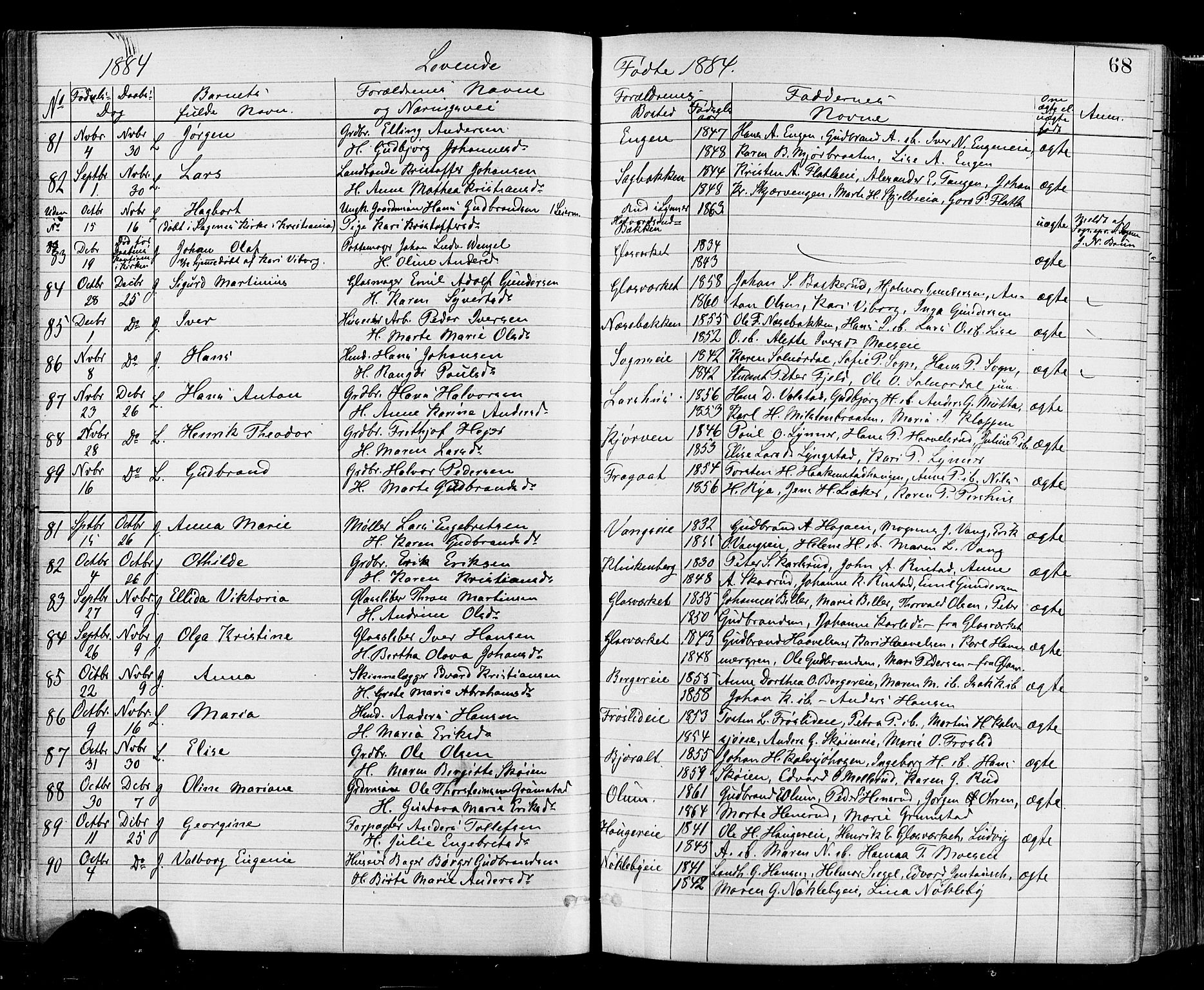 Jevnaker prestekontor, AV/SAH-PREST-116/H/Ha/Haa/L0008: Parish register (official) no. 8, 1877-1890, p. 68