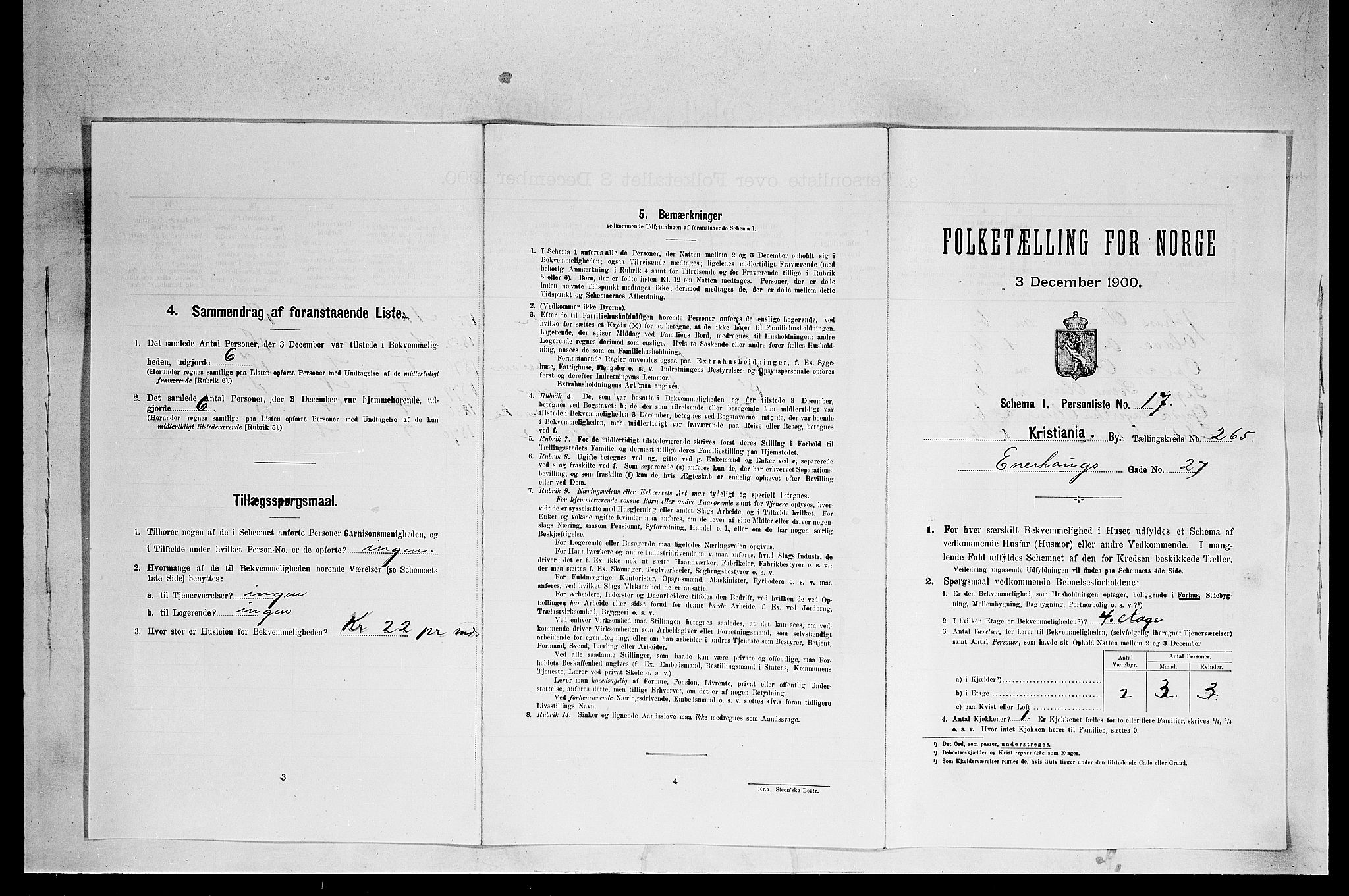 SAO, 1900 census for Kristiania, 1900, p. 20151