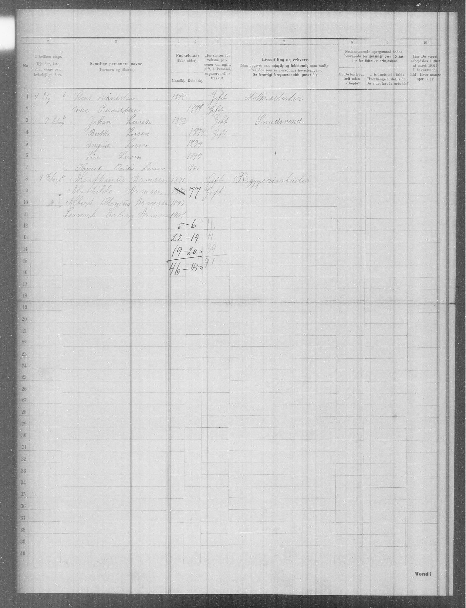 OBA, Municipal Census 1902 for Kristiania, 1902, p. 6882