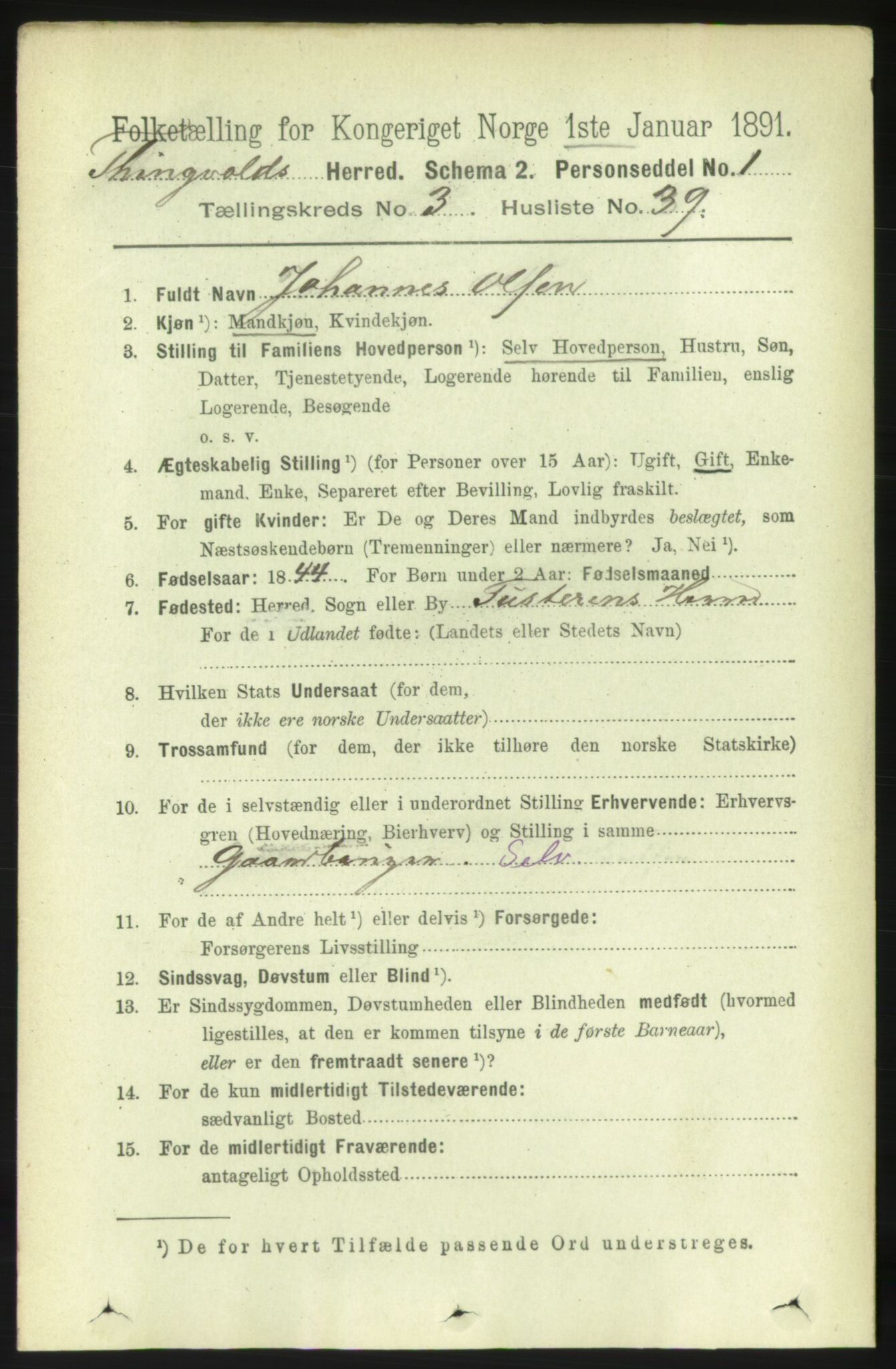 RA, 1891 census for 1560 Tingvoll, 1891, p. 1269