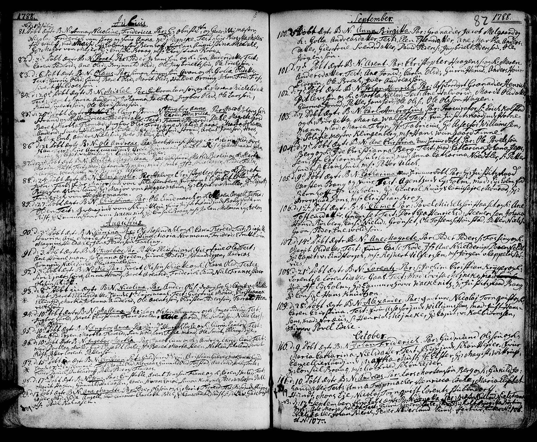 Ministerialprotokoller, klokkerbøker og fødselsregistre - Sør-Trøndelag, SAT/A-1456/601/L0039: Parish register (official) no. 601A07, 1770-1819, p. 82