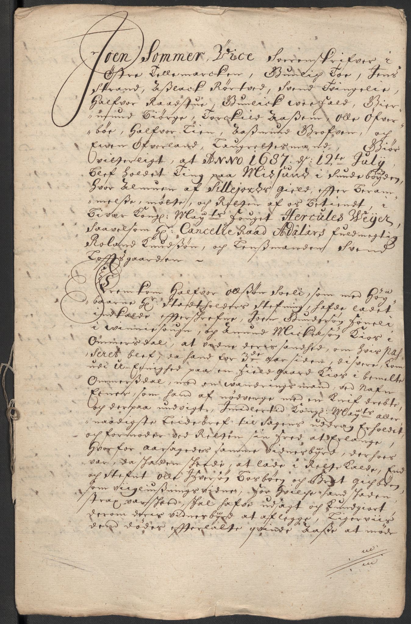 Rentekammeret inntil 1814, Reviderte regnskaper, Fogderegnskap, RA/EA-4092/R35/L2086: Fogderegnskap Øvre og Nedre Telemark, 1687-1689, p. 47
