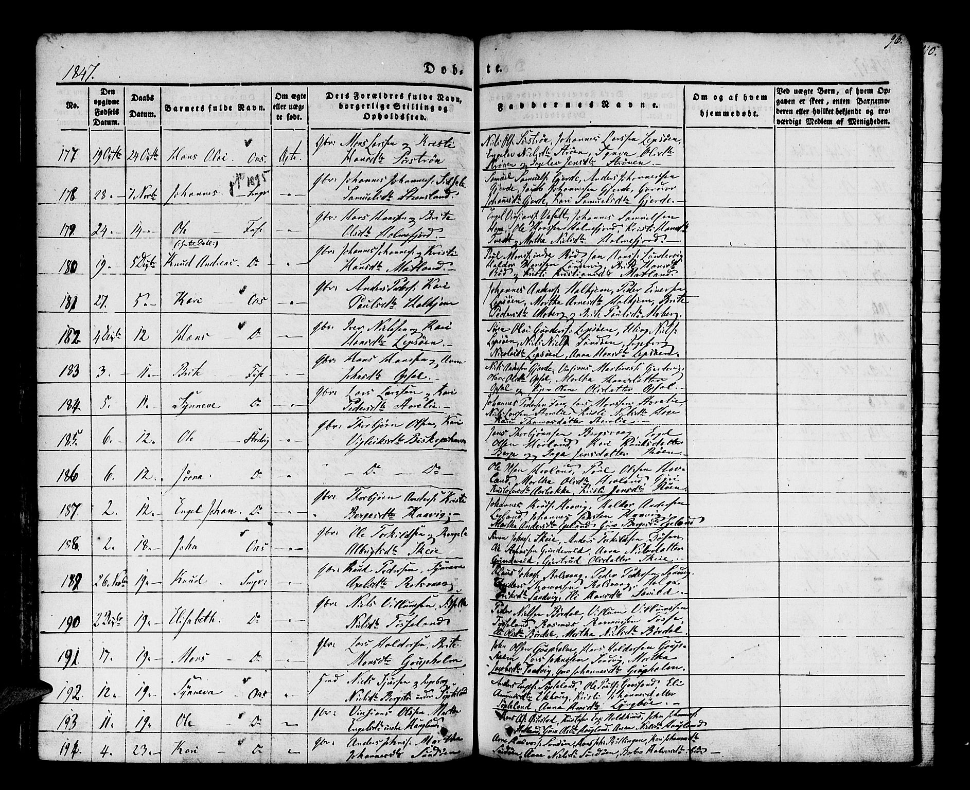 Os sokneprestembete, SAB/A-99929: Parish register (official) no. A 15, 1839-1851, p. 96