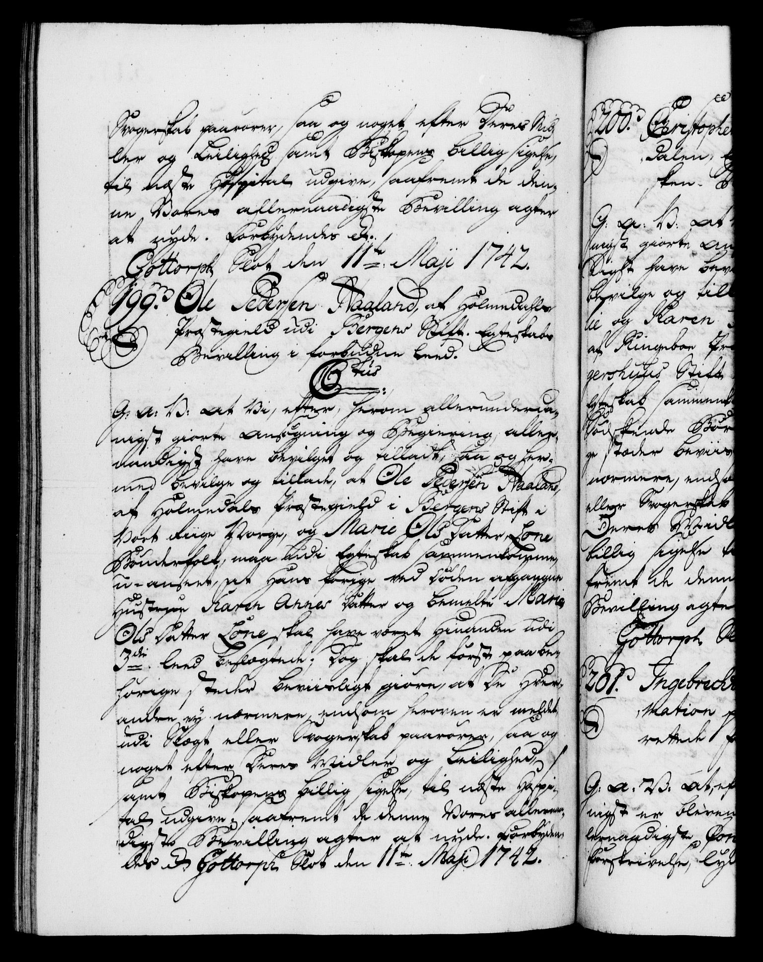 Danske Kanselli 1572-1799, AV/RA-EA-3023/F/Fc/Fca/Fcaa/L0032: Norske registre, 1741-1742, p. 517b