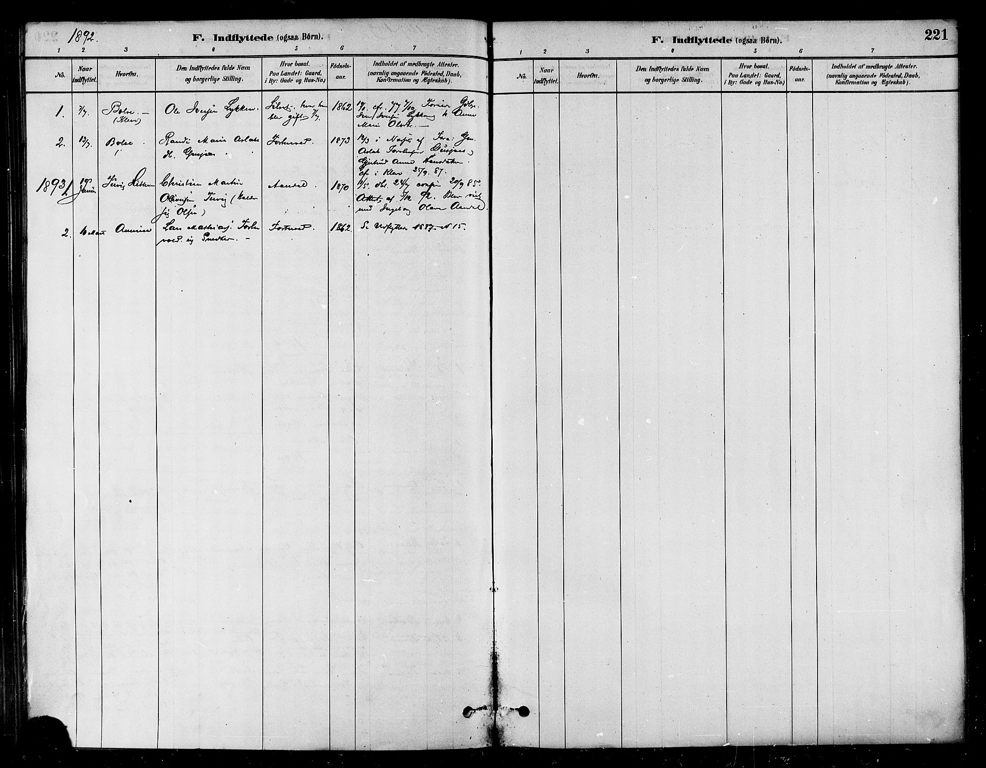 Ministerialprotokoller, klokkerbøker og fødselsregistre - Møre og Romsdal, SAT/A-1454/584/L0967: Parish register (official) no. 584A07, 1879-1894, p. 221