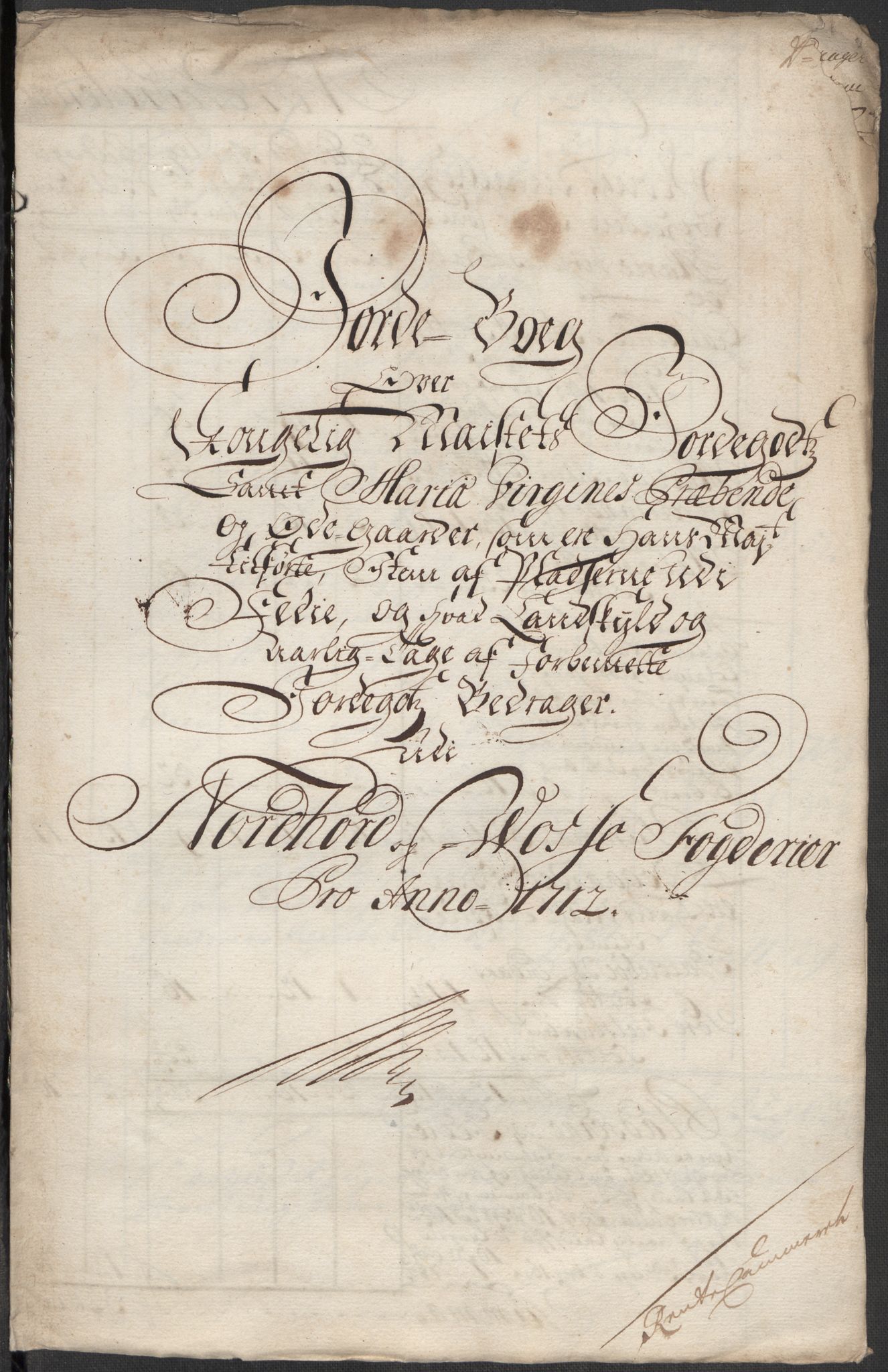 Rentekammeret inntil 1814, Reviderte regnskaper, Fogderegnskap, AV/RA-EA-4092/R51/L3194: Fogderegnskap Nordhordland og Voss, 1712, p. 127